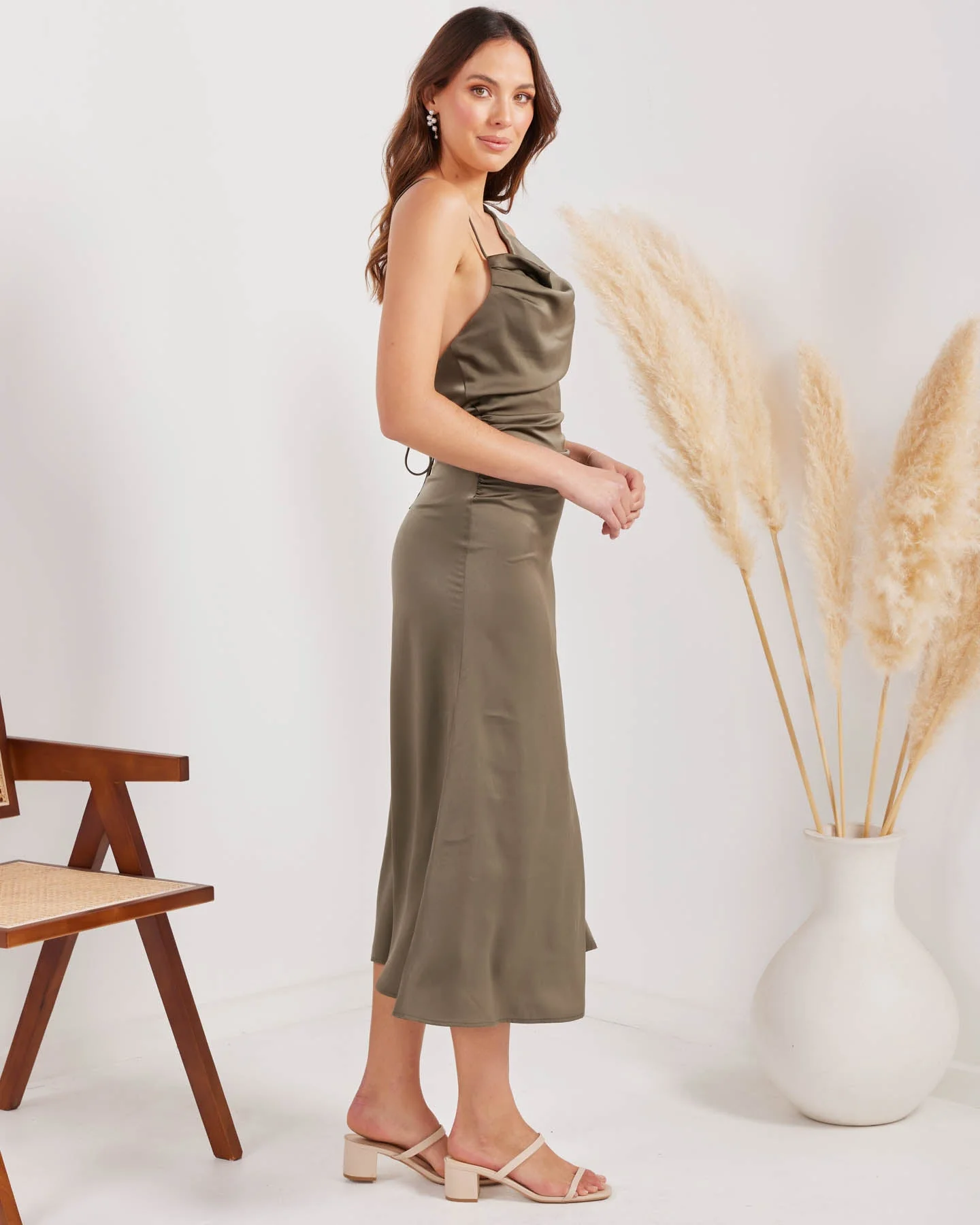Daphne Dress-Khaki