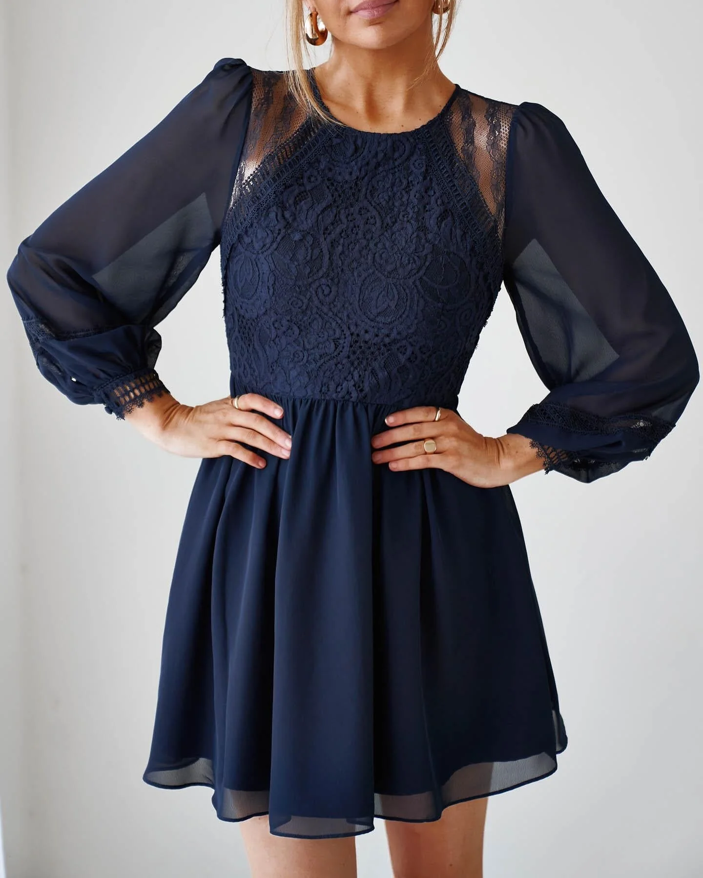 Lowe Dress-Navy