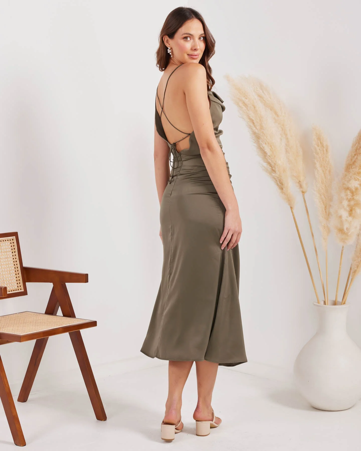 Daphne Dress-Khaki