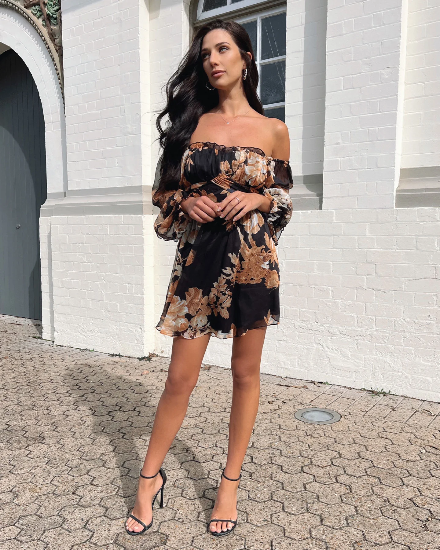 Robyn Dress-Black Floral