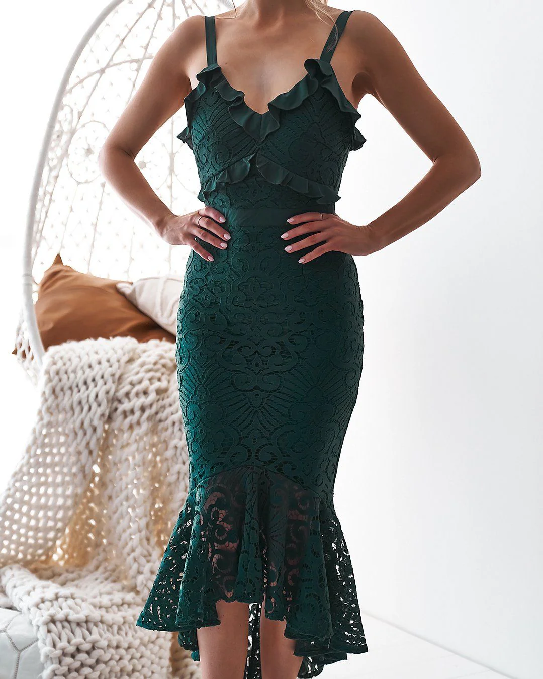 Leanne Dress - Emerald Green
