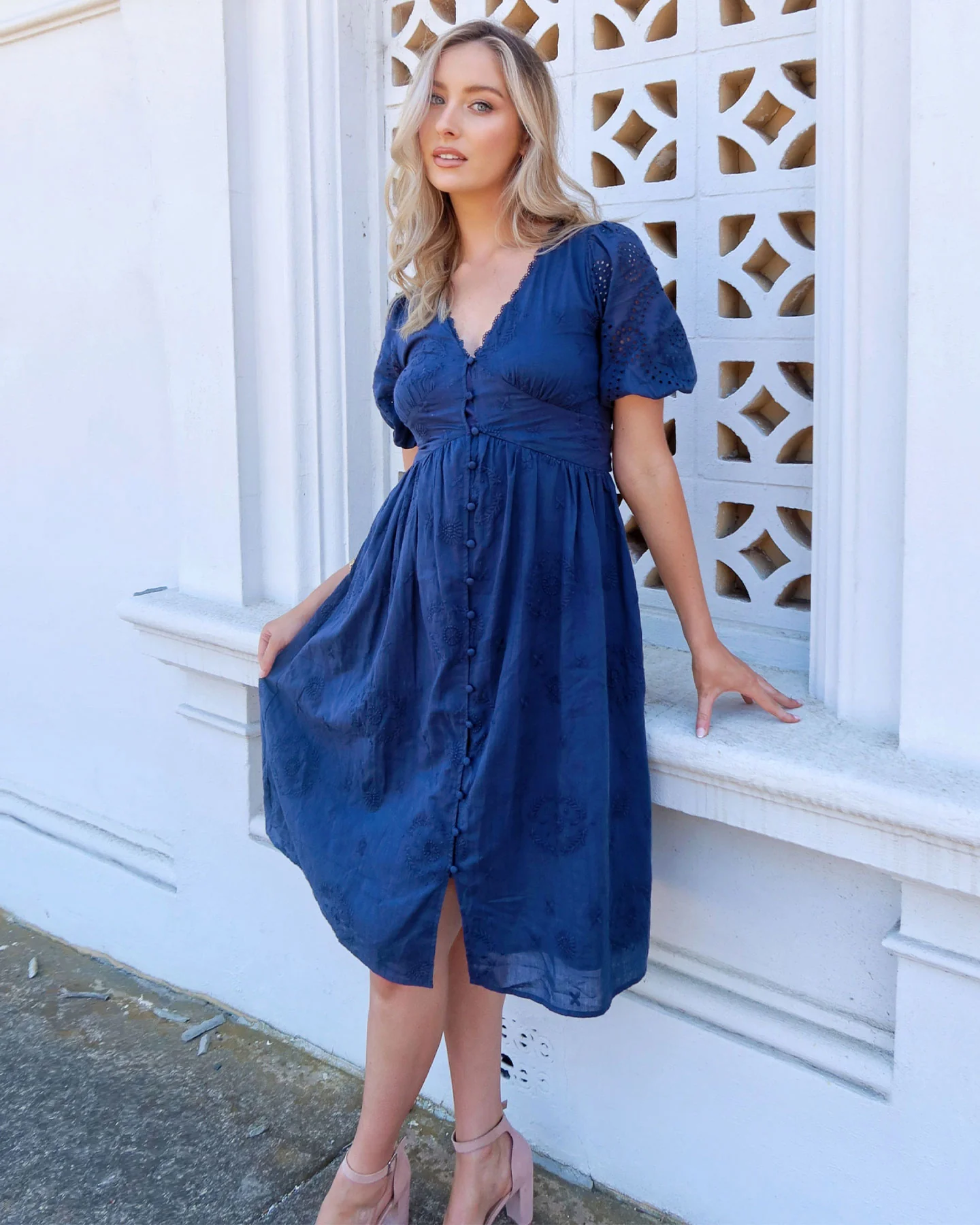 Mara Dress - Navy