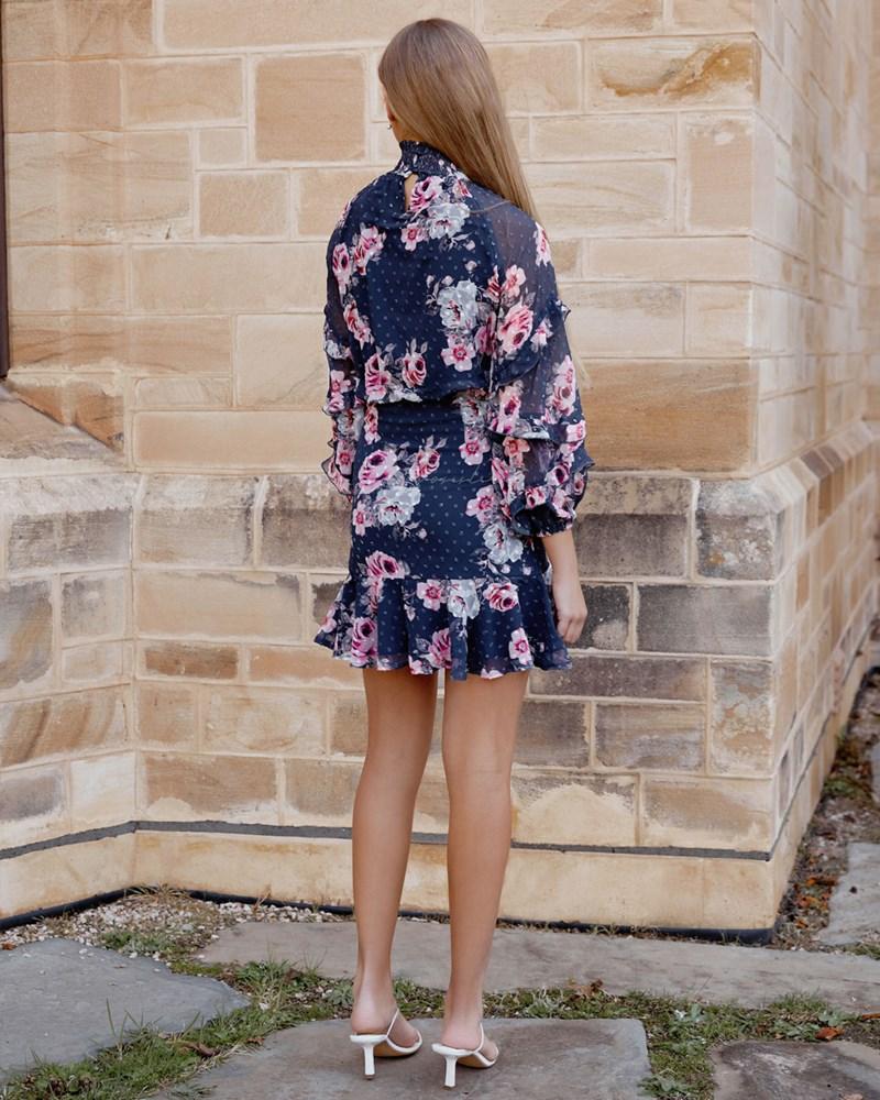 Piper Dress - Navy Floral