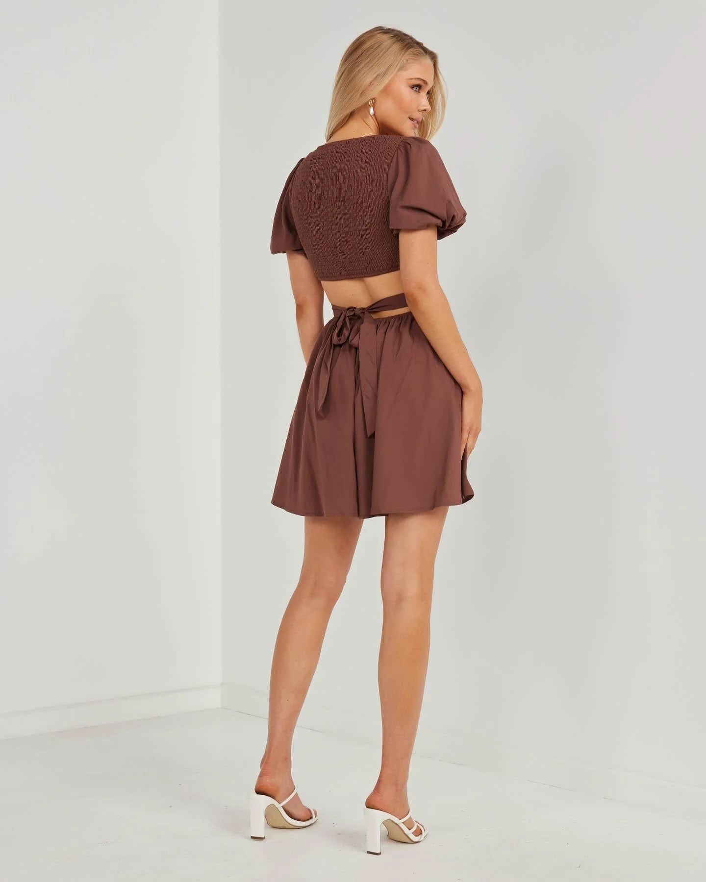Quentina Dress-Brown