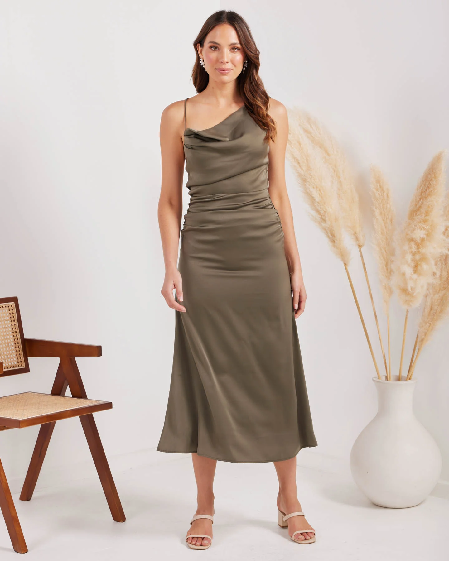 Daphne Dress-Khaki