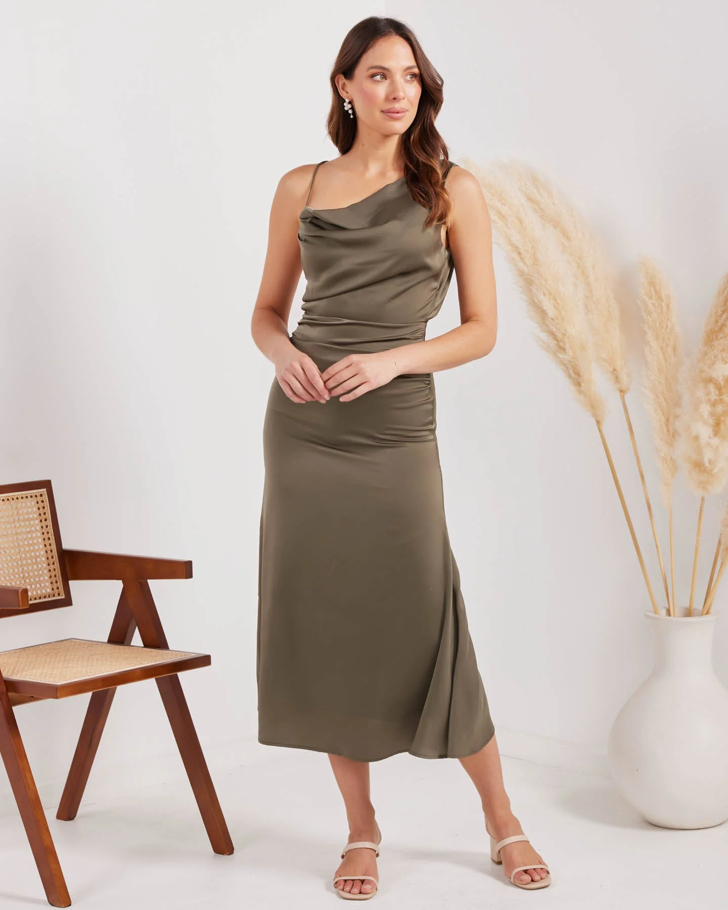 Daphne Dress-Khaki