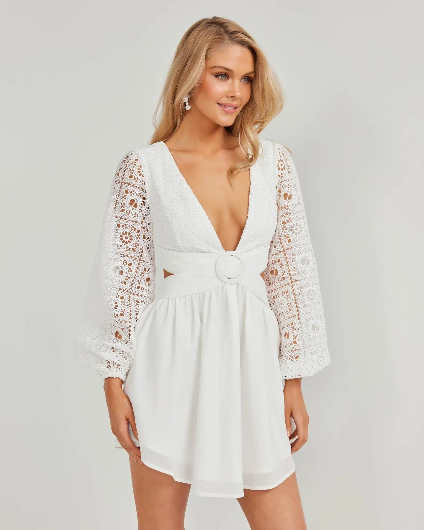 Tabetha Dress-White