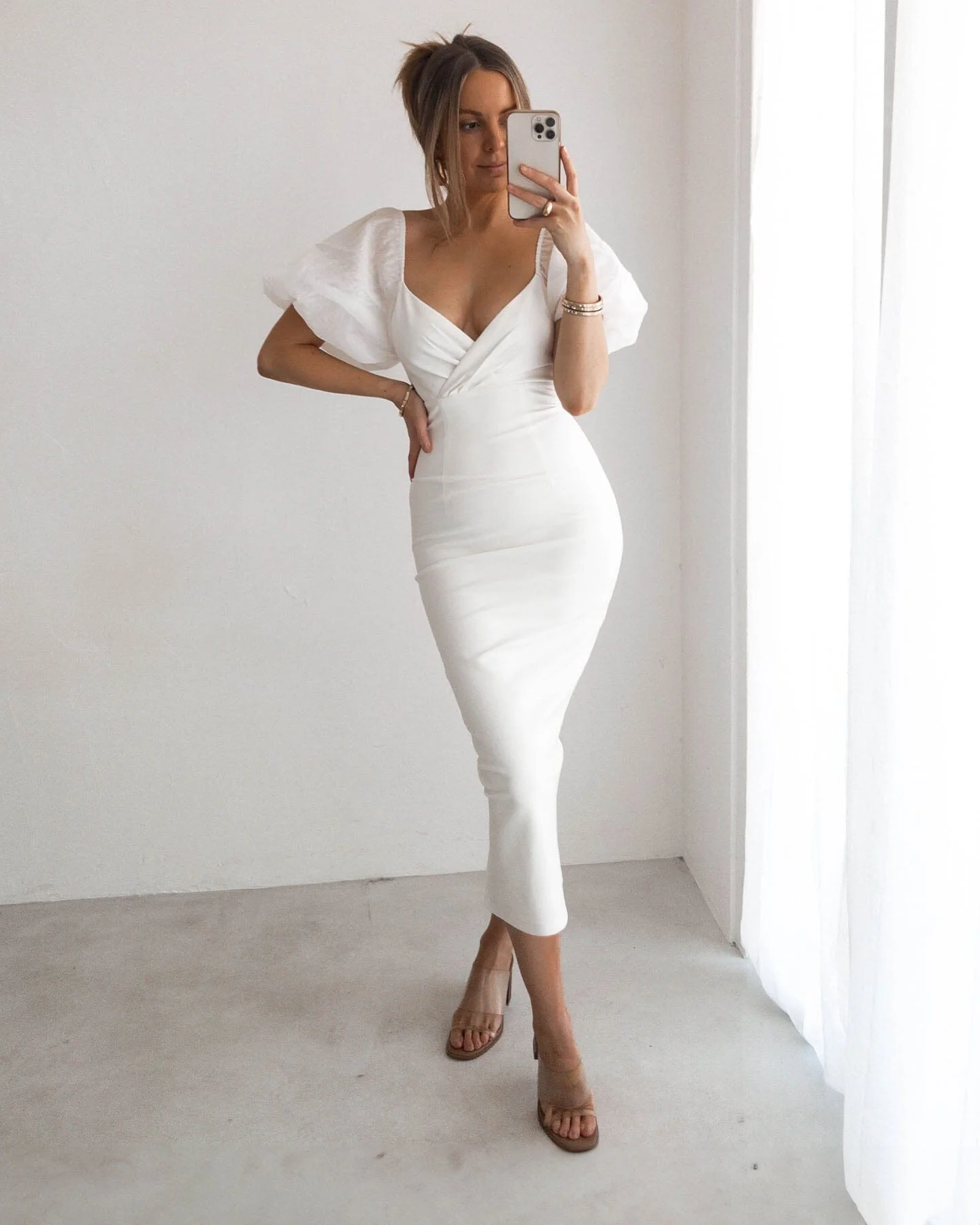 Jeslyn Dress-White