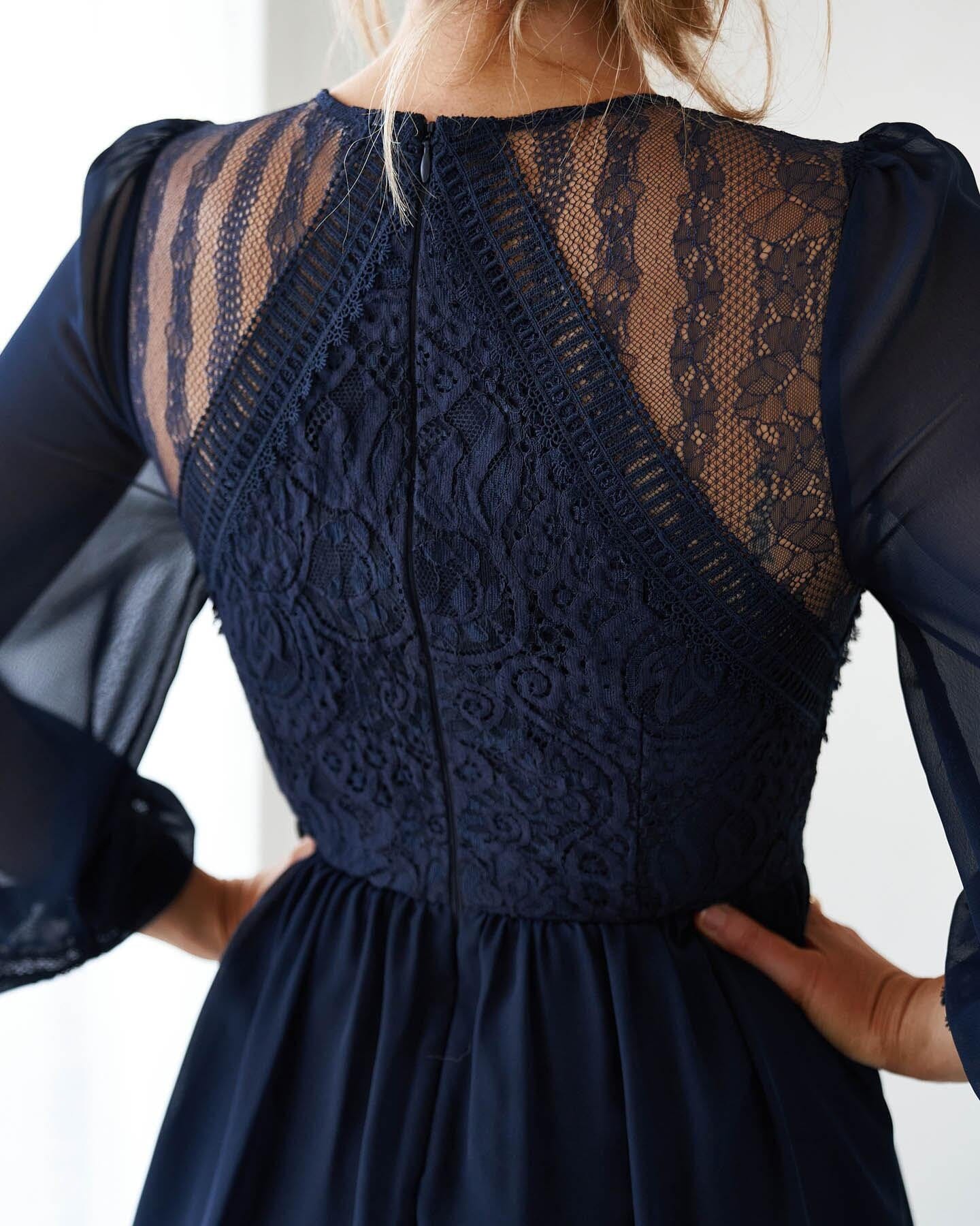 Lowe Dress-Navy
