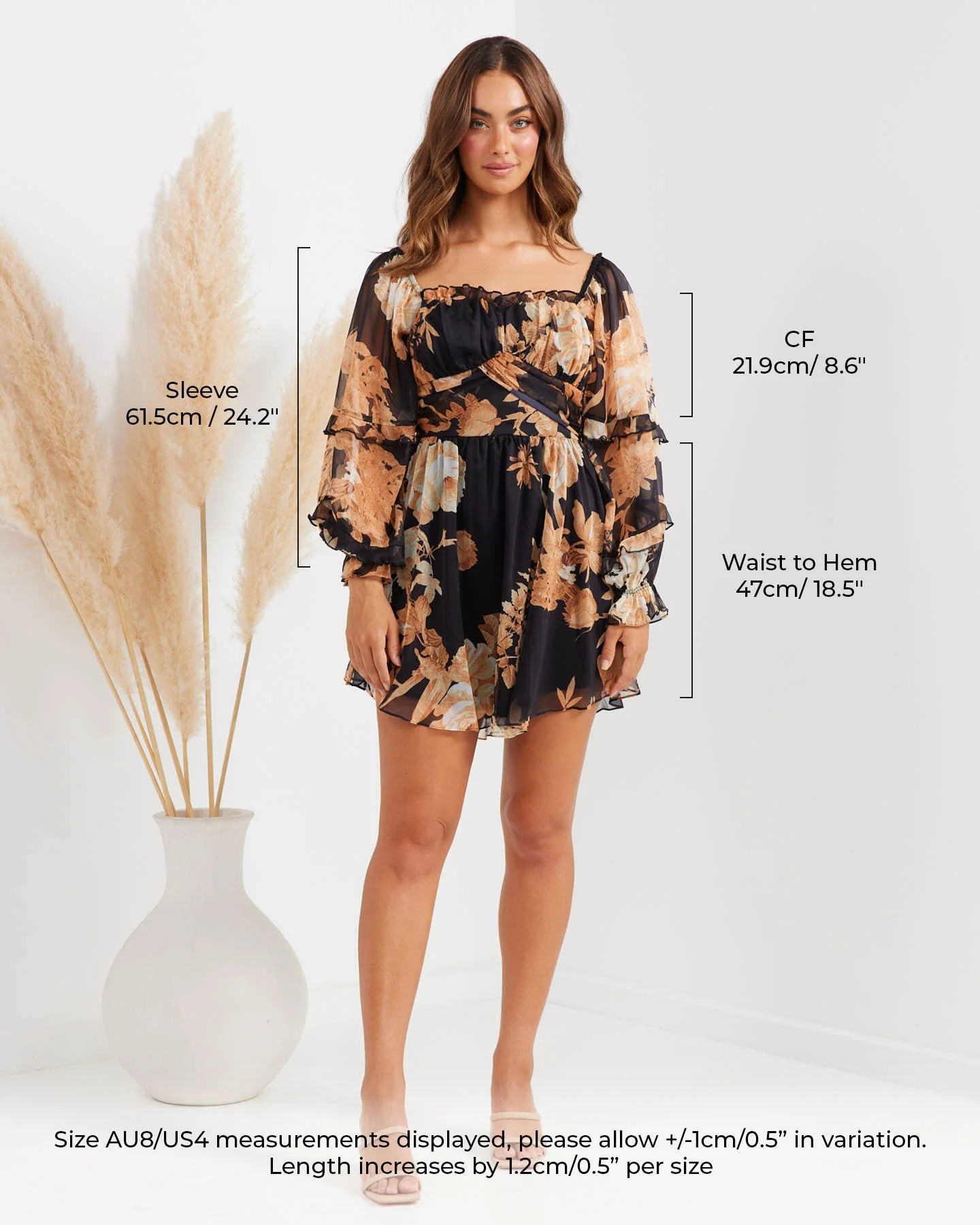 Robyn Dress-Black Floral