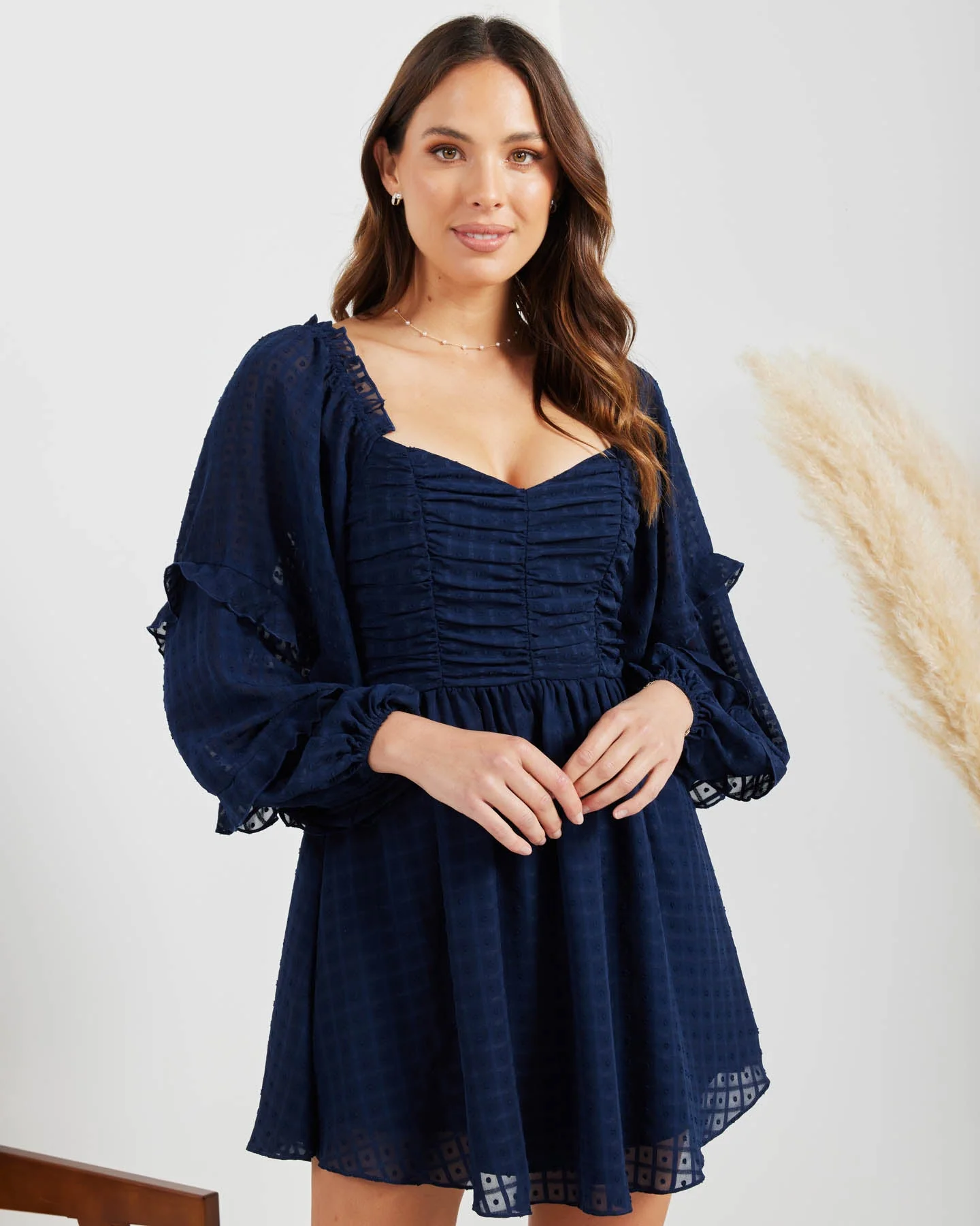 Rona Dress-Navy