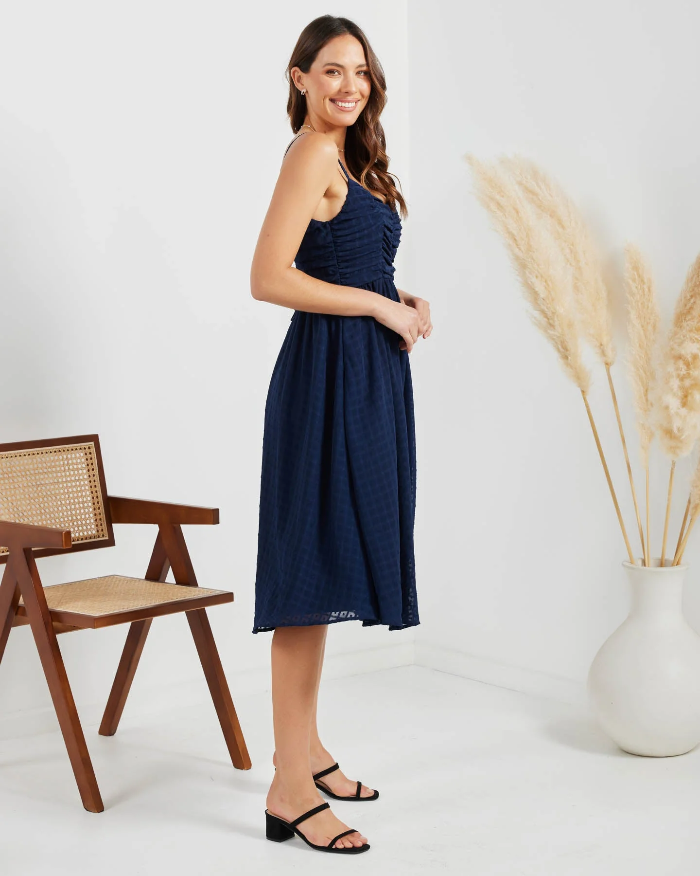 Tunisa Dress-Navy