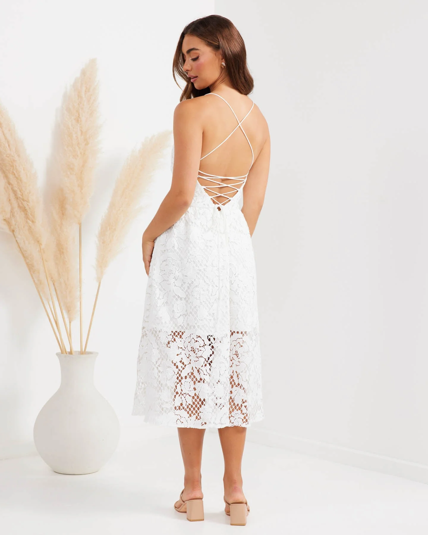Nadene Dress-White