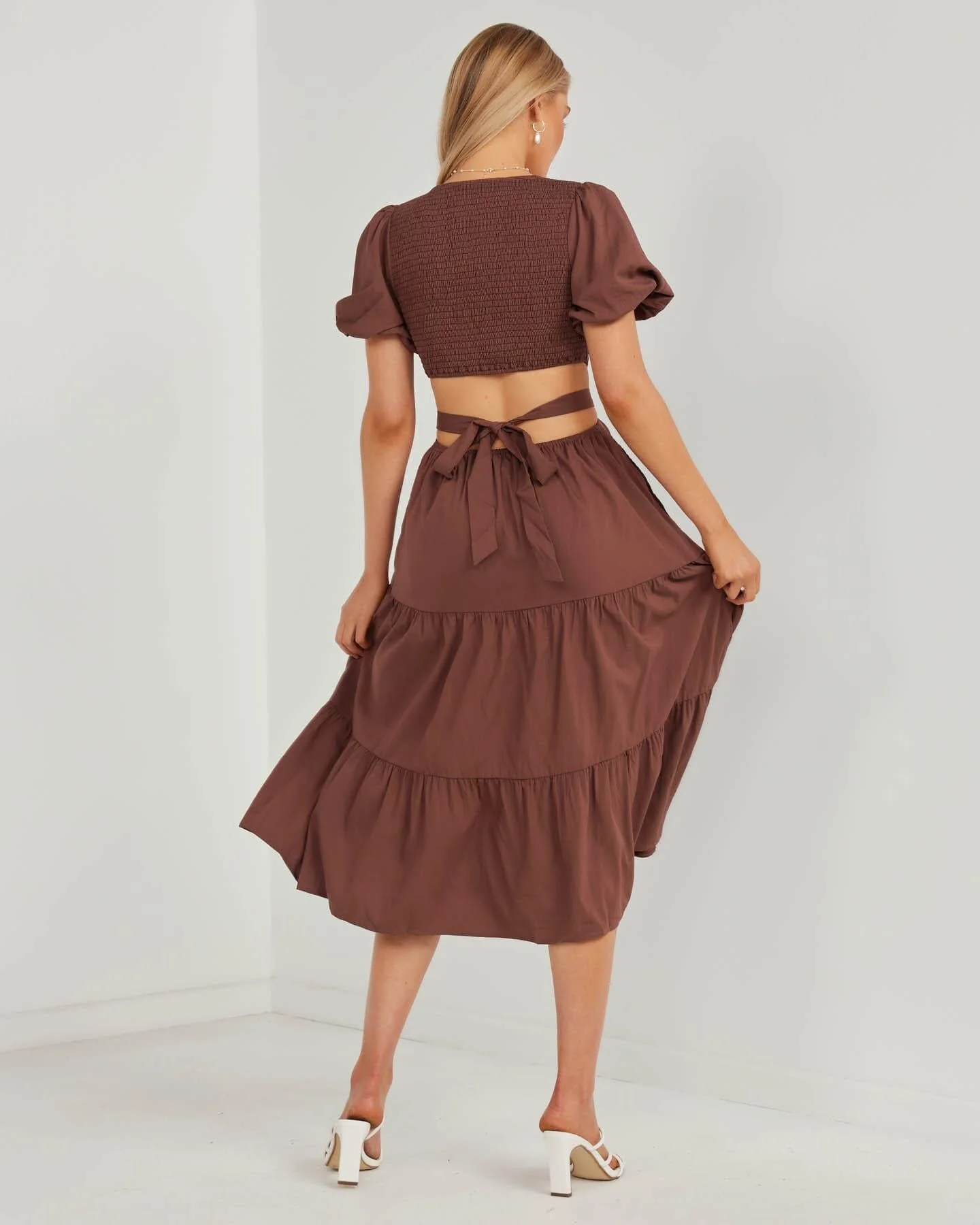 Quenna Dress-Brown