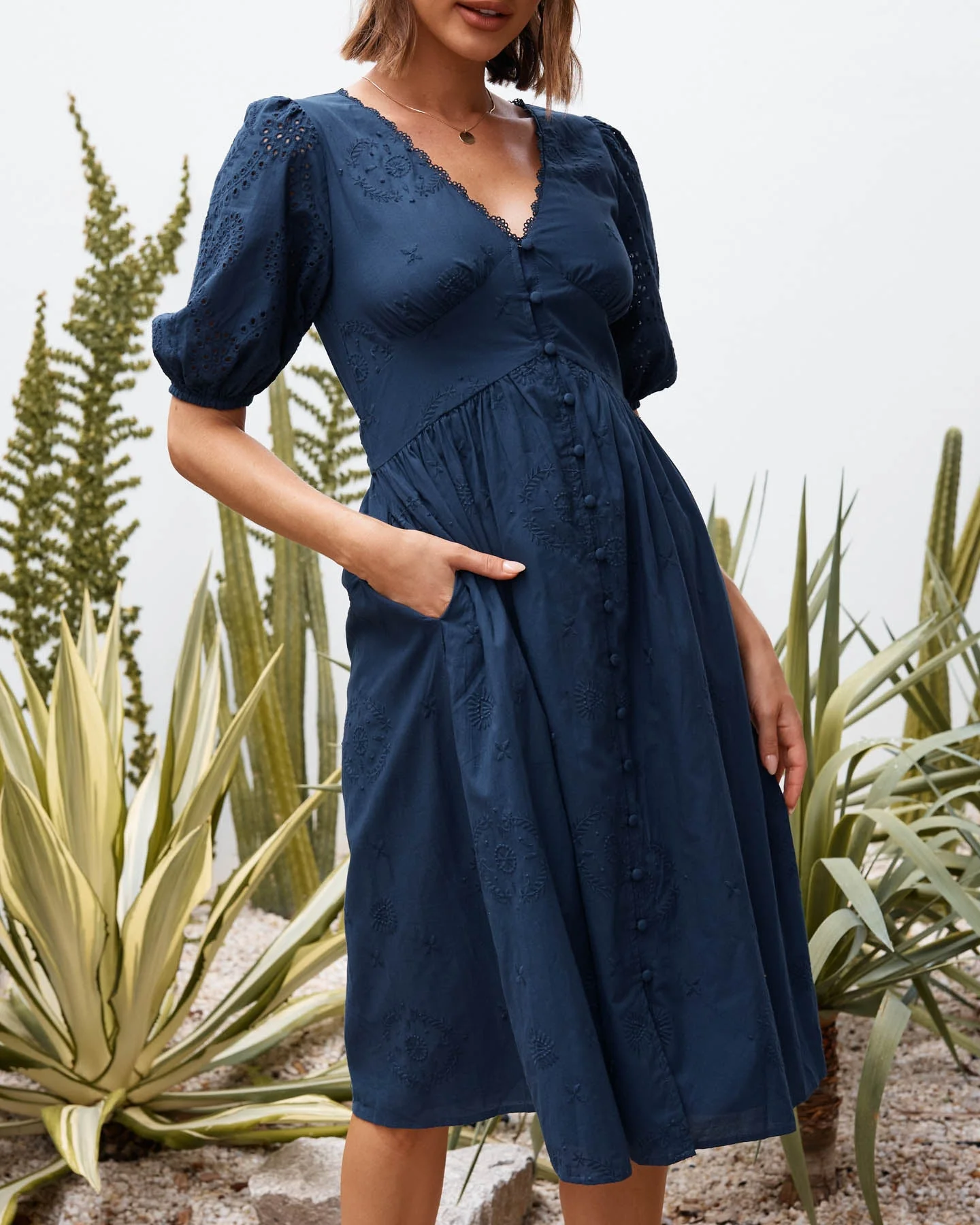 Mara Dress - Navy