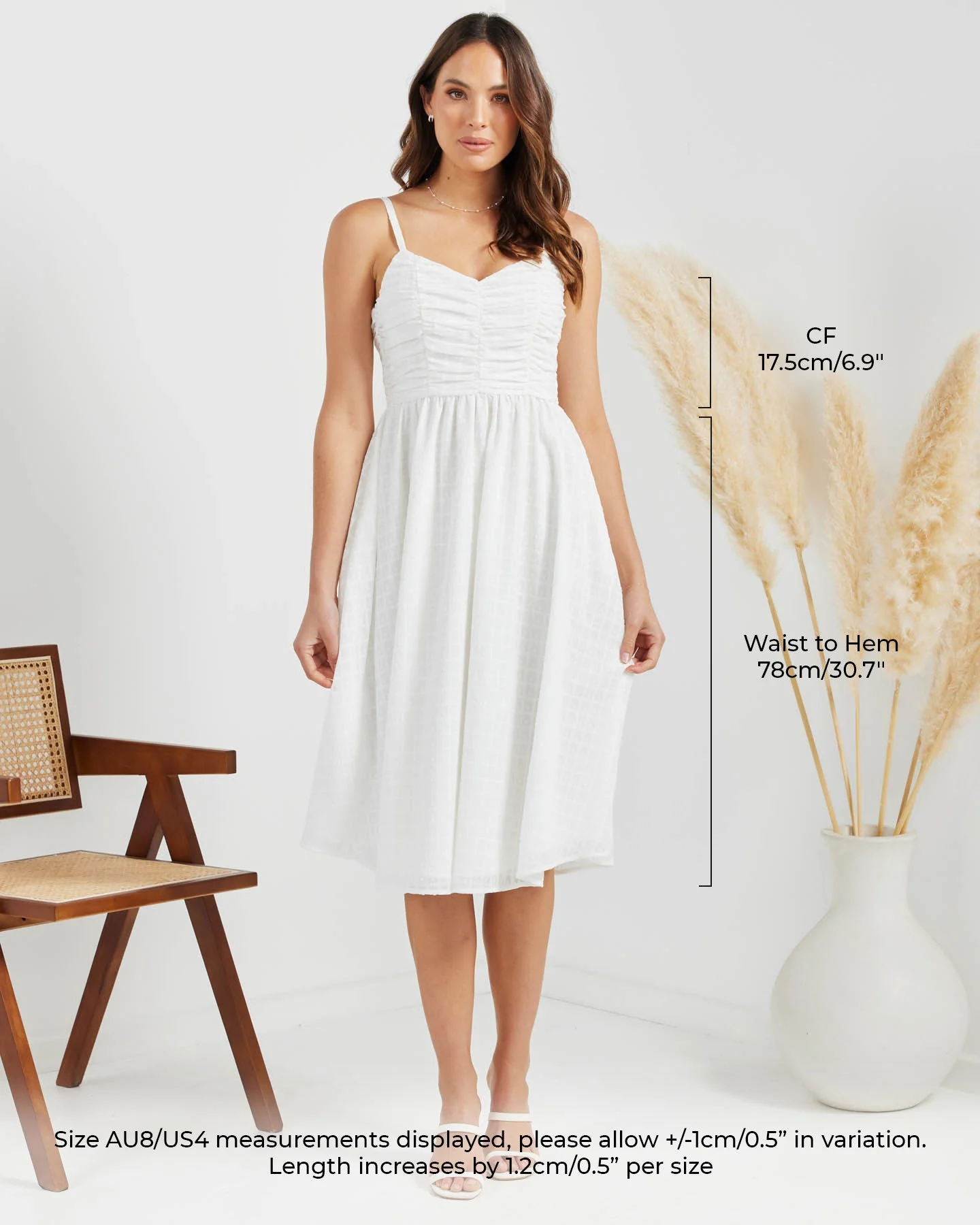Tunisa Dress-White