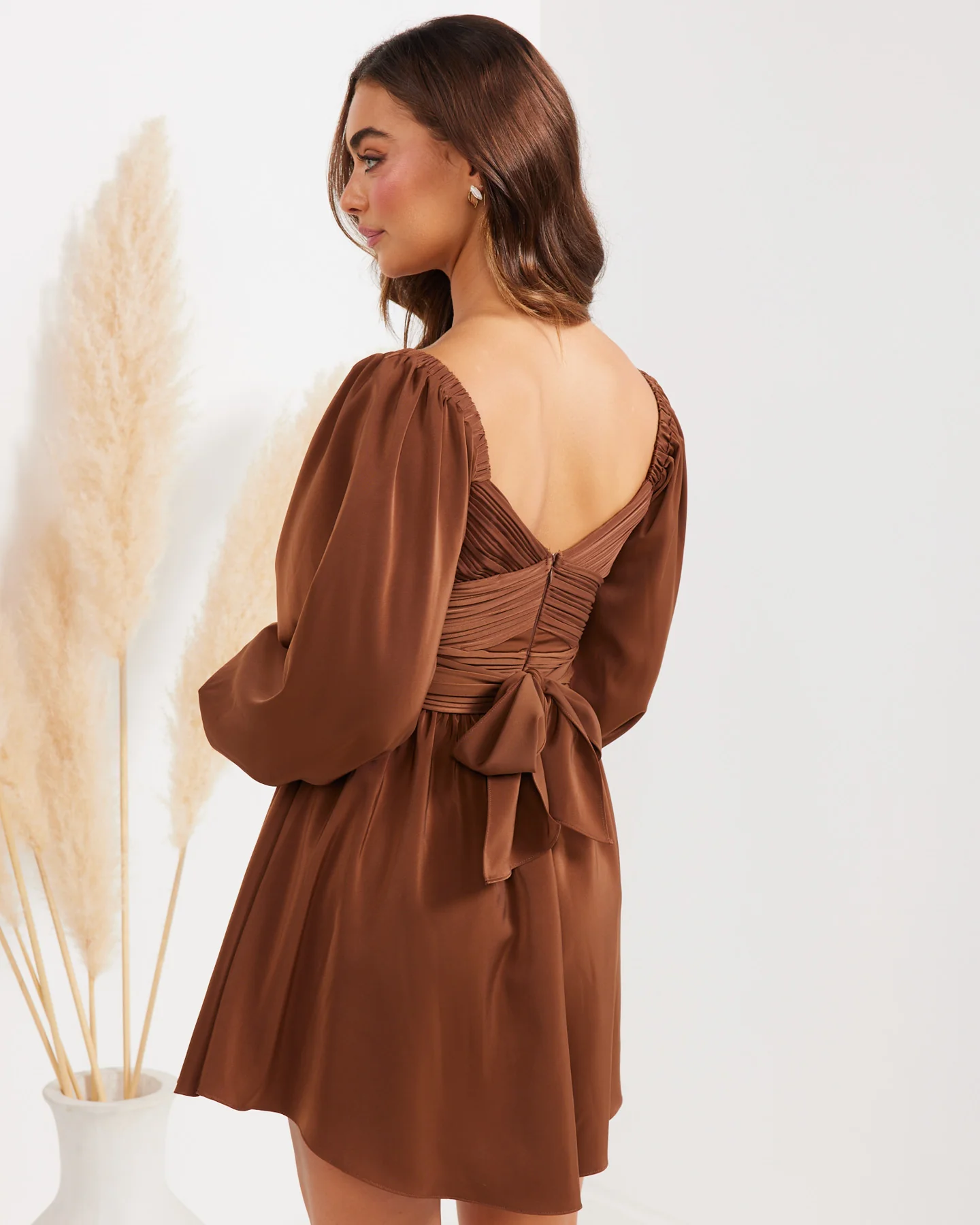 Maggie Dress-Brown