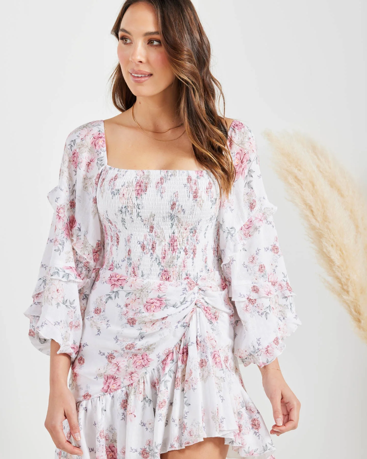 Raelynn Dress-White Floral