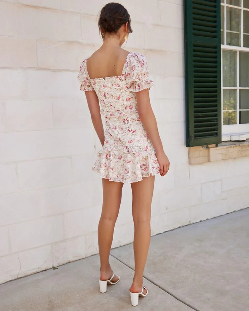 Luka Mini Dress - Pink Floral