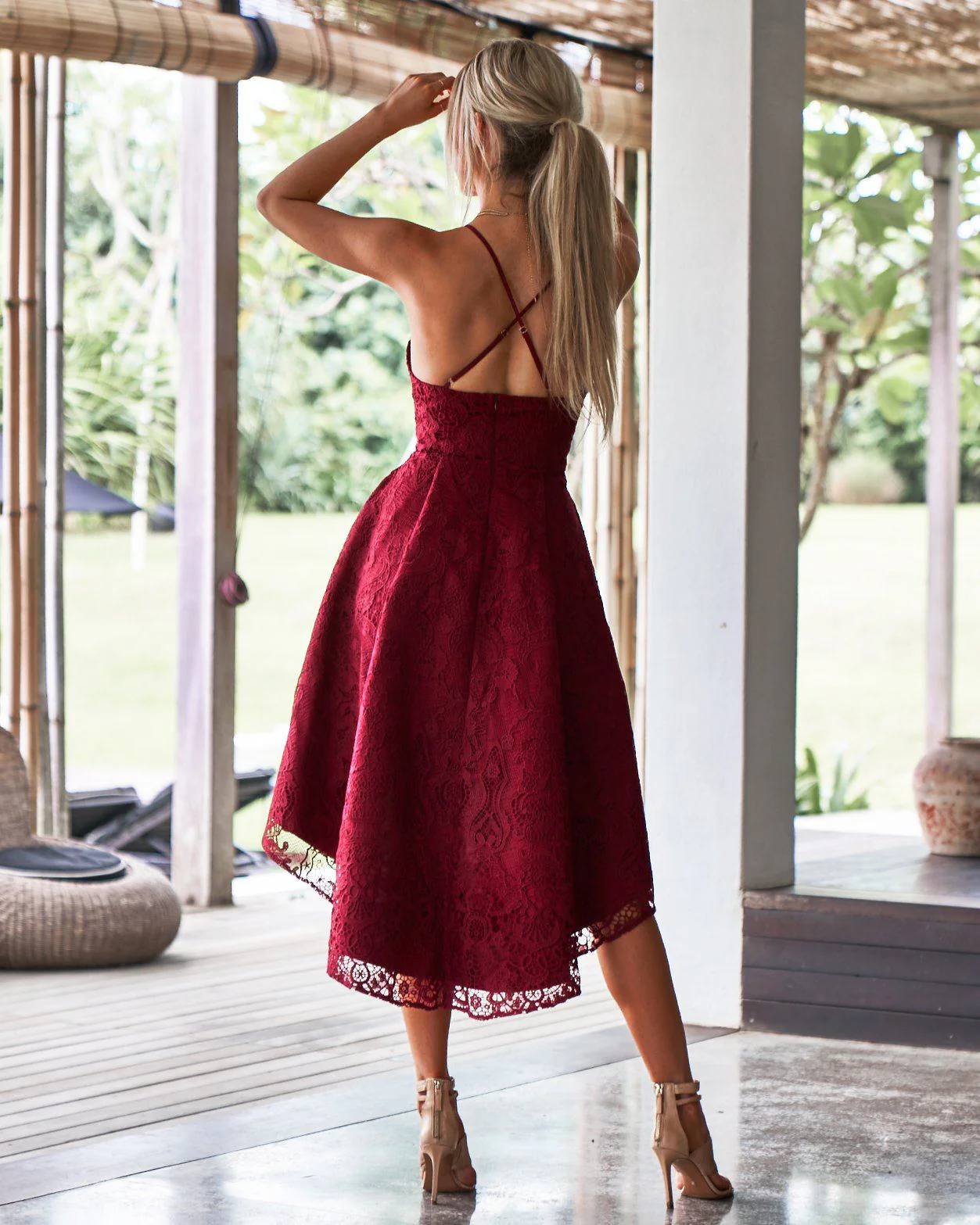 Marilyn Dress - Burgundy