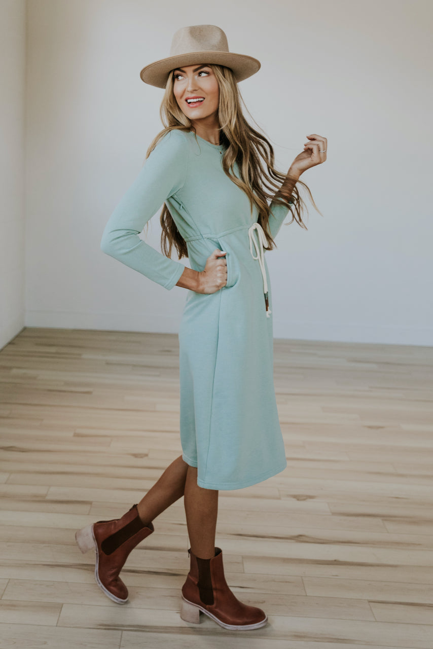 The Goldie Drawstring MOM Dress