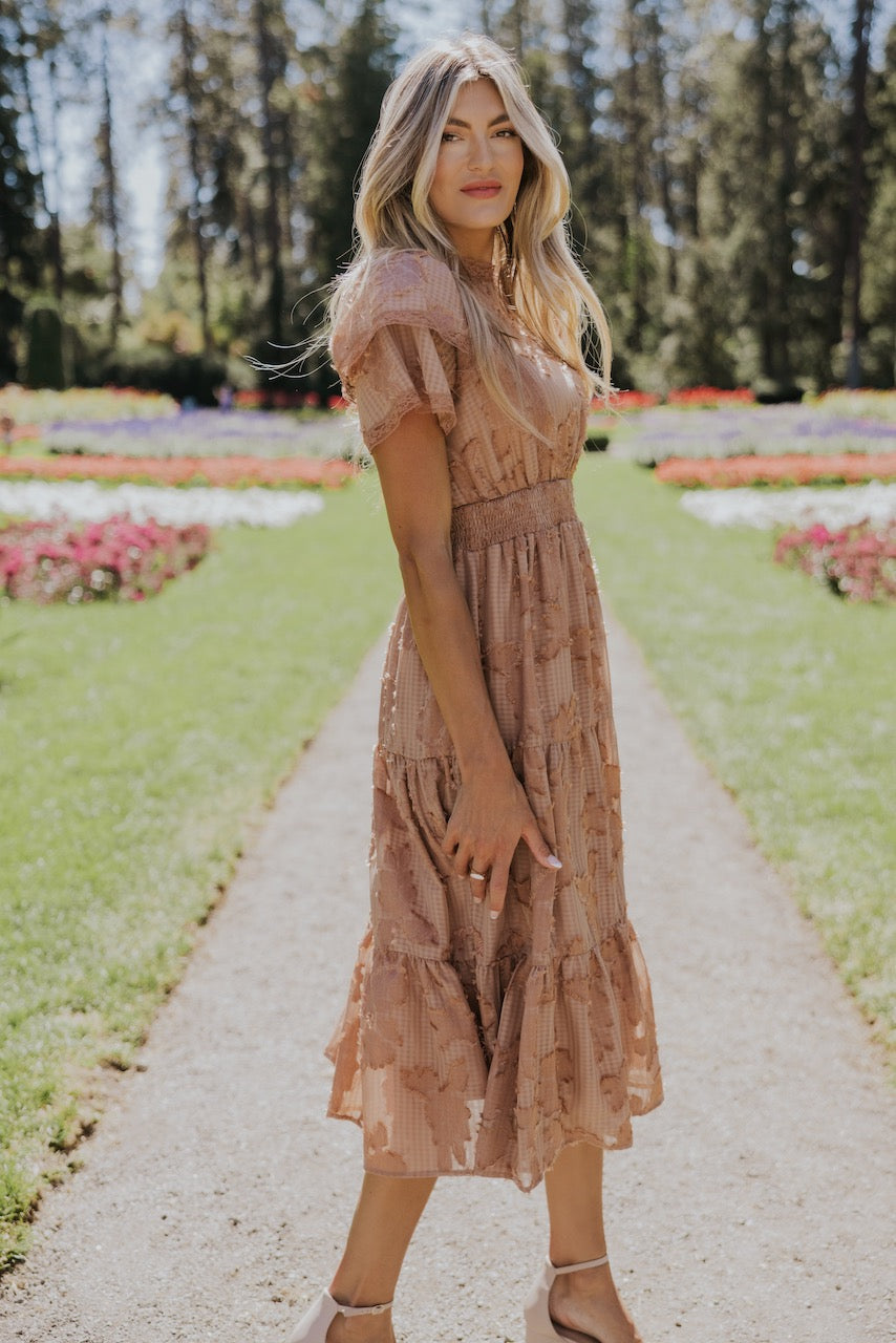 The Margaret Textured Floral Dress