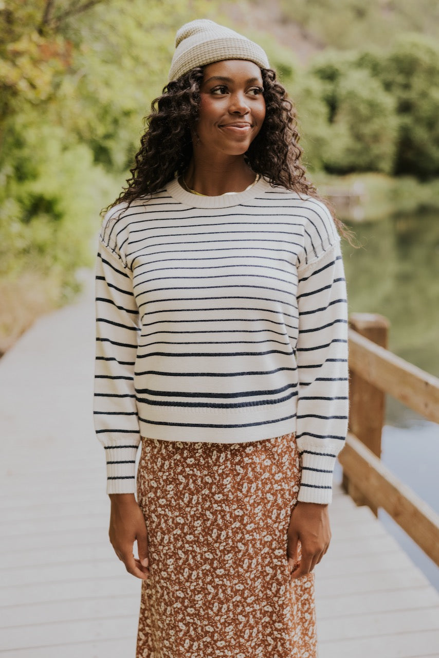 First In Line Striped Sweater