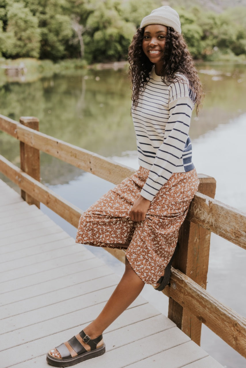 First In Line Striped Sweater