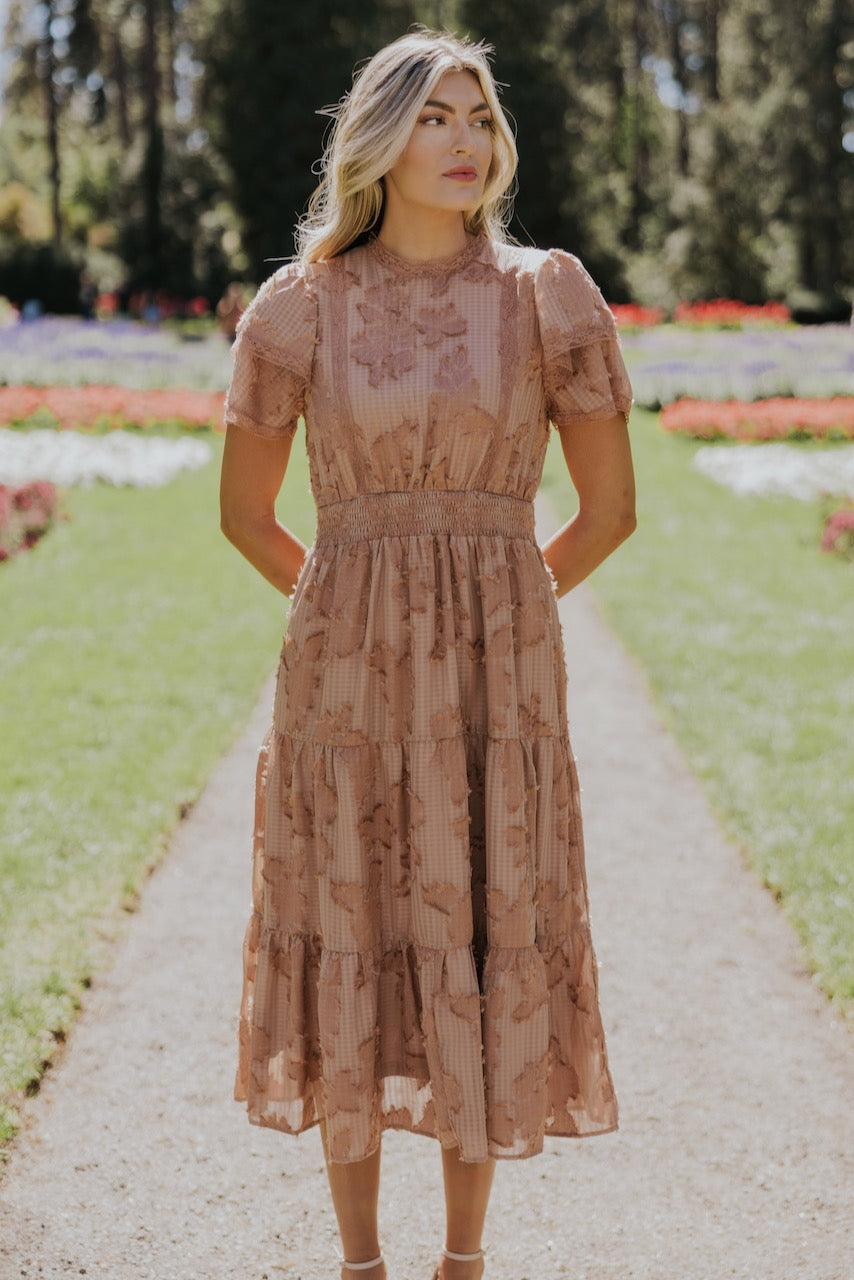 The Margaret Textured Floral Dress