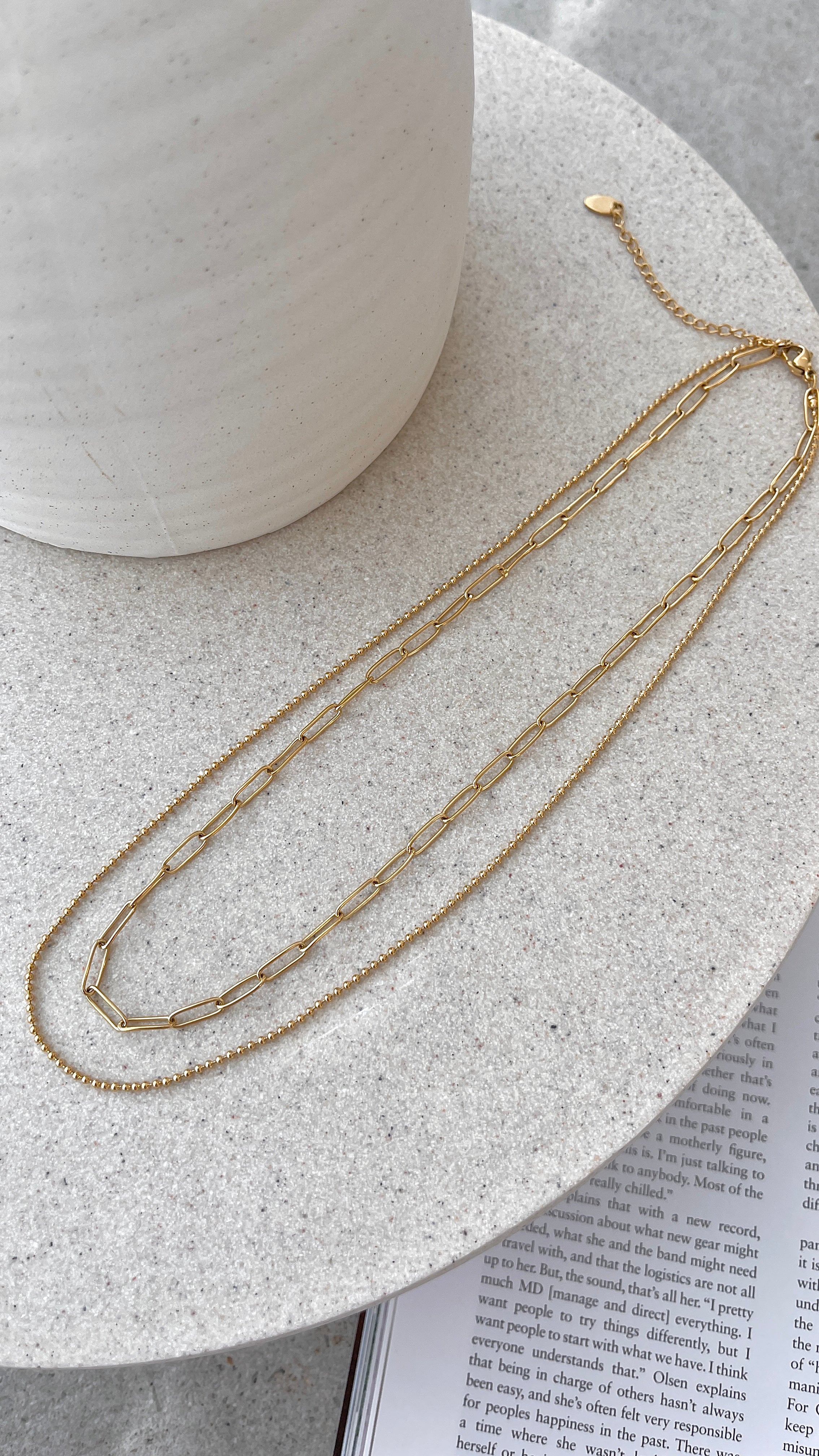 Dani Chain Necklace Set - Gold