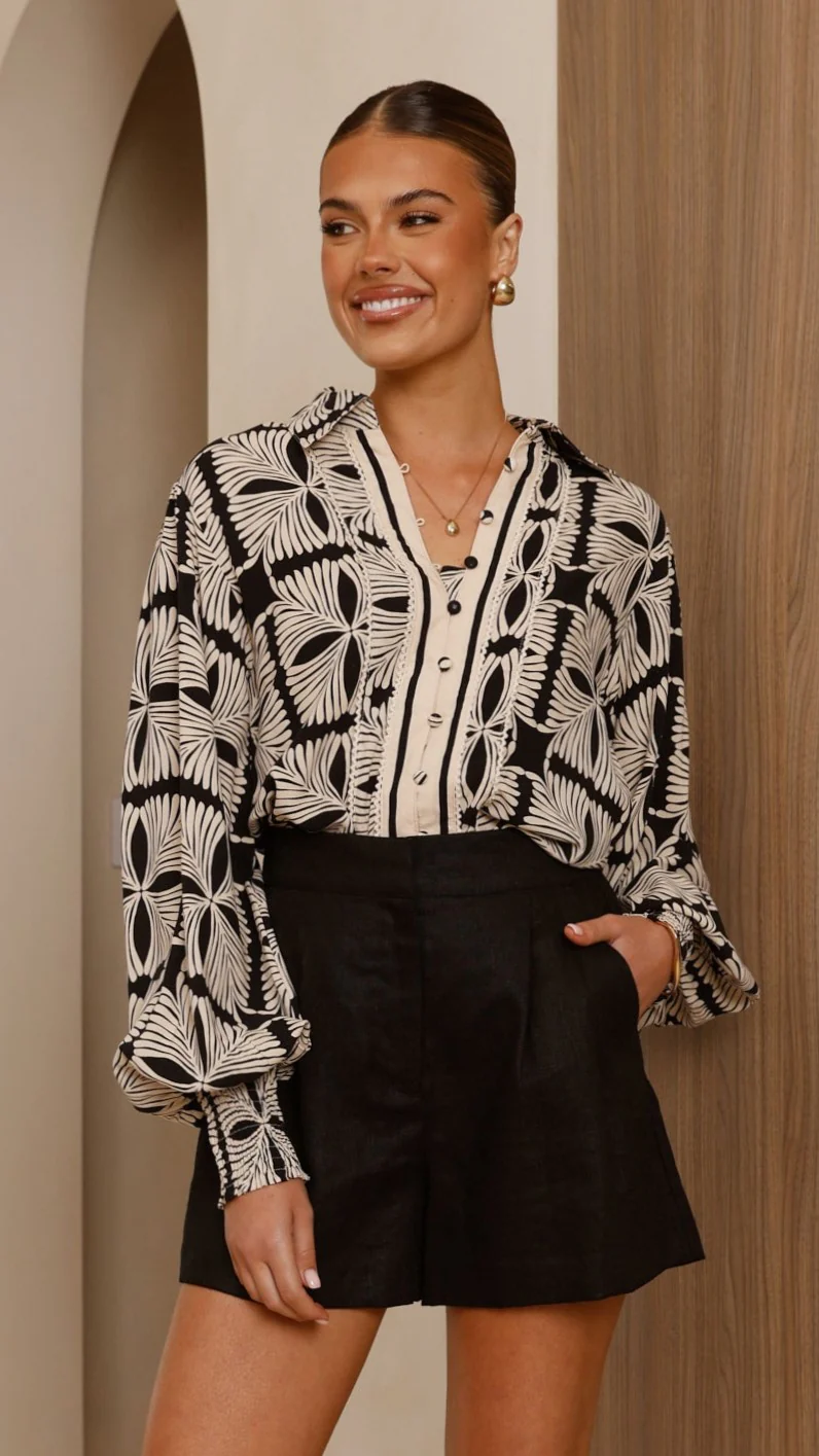 Flora Top - Cortana Print