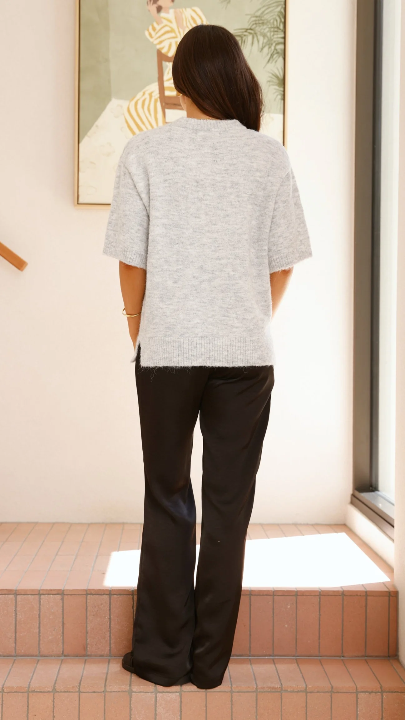 Chelsea Knit Tee - Grey