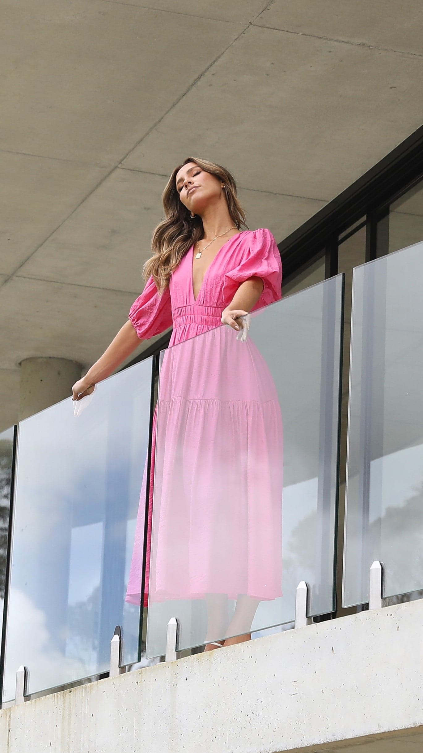Erin Midi Dress - Pink