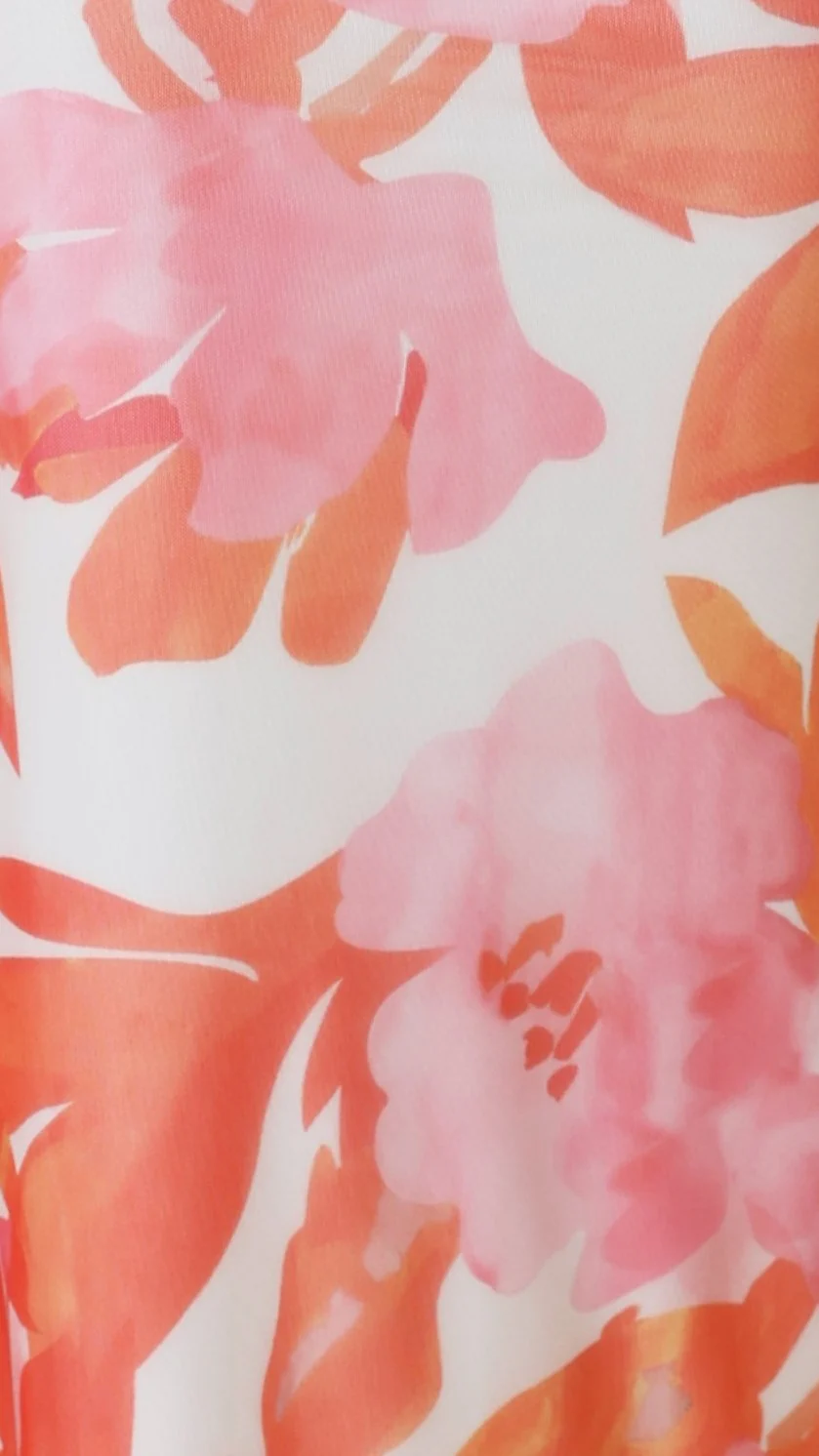 Ashley Maxi Dress - Pink/Orange Floral