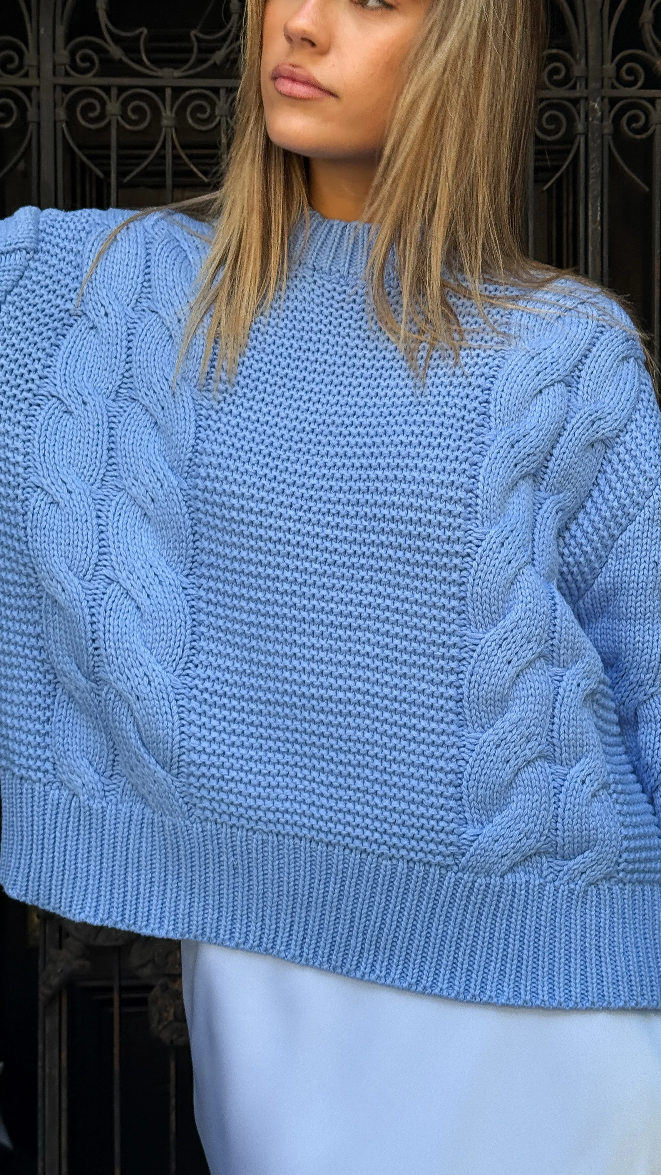 Candice Knit Sweater - Blue