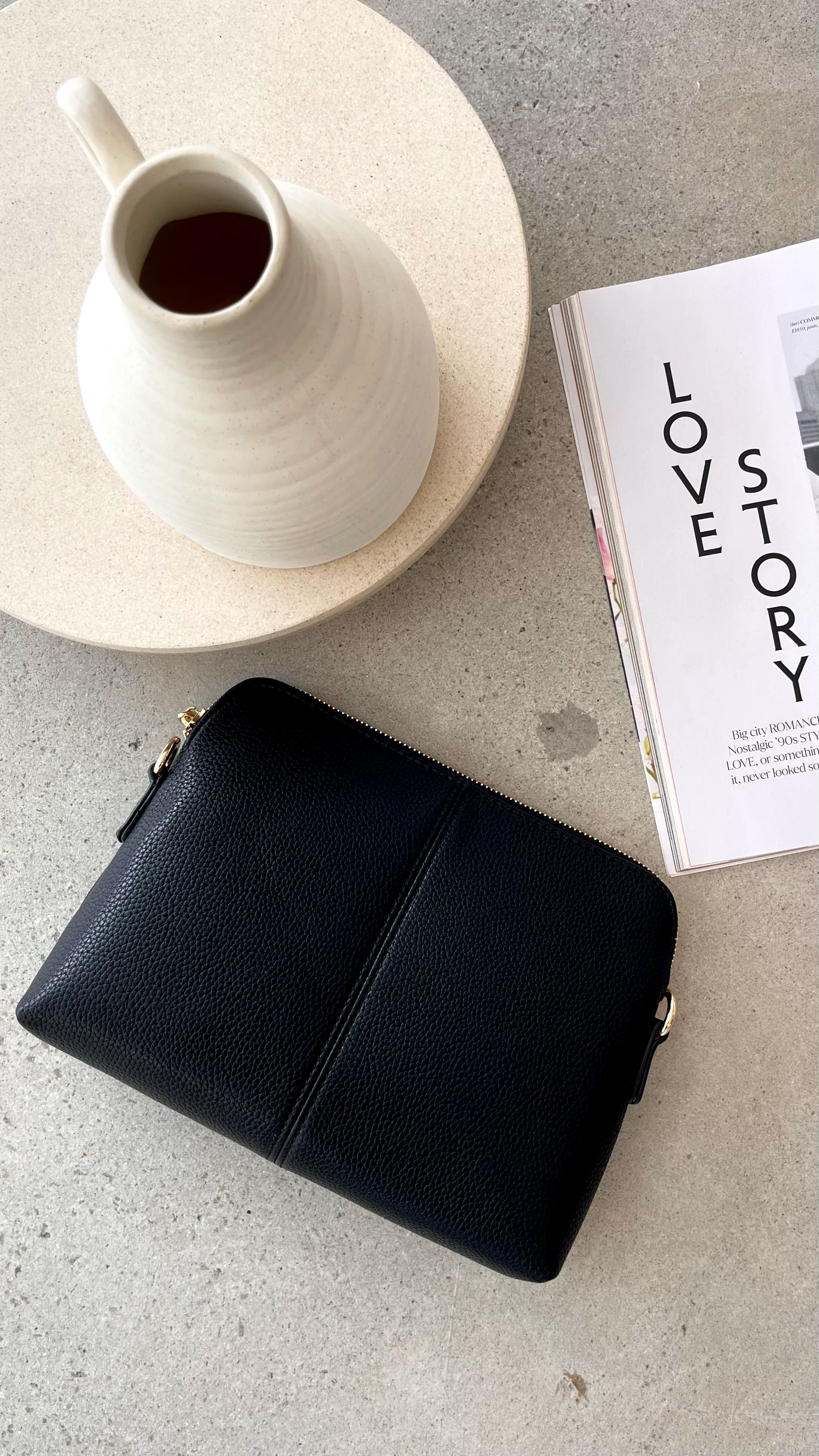 Giselle Geo Webbing Cross Body Bag - Black