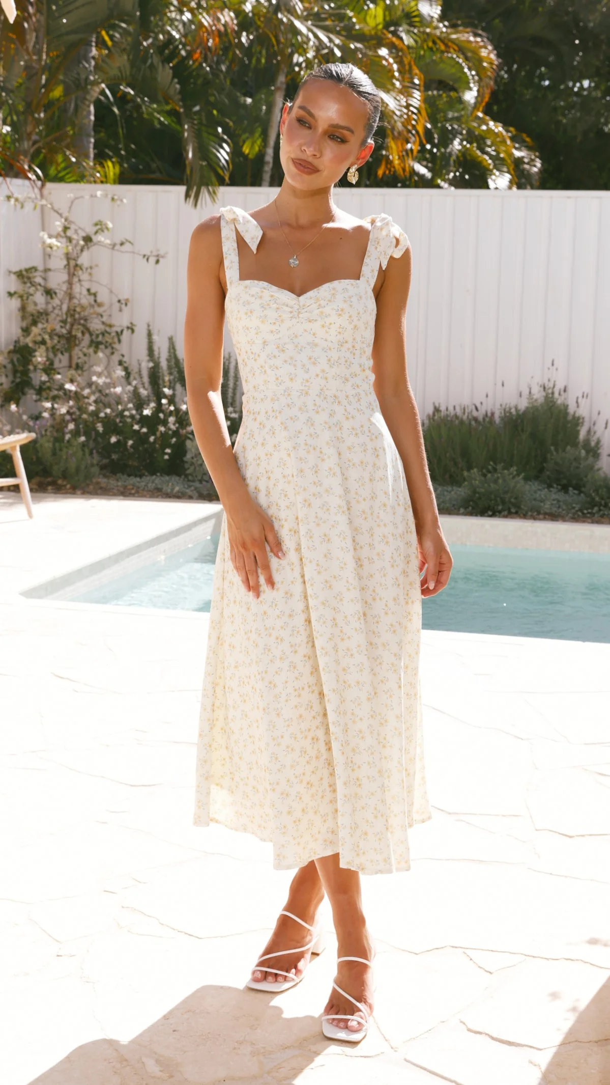 Blakely Midi Dress - Lemon Floral