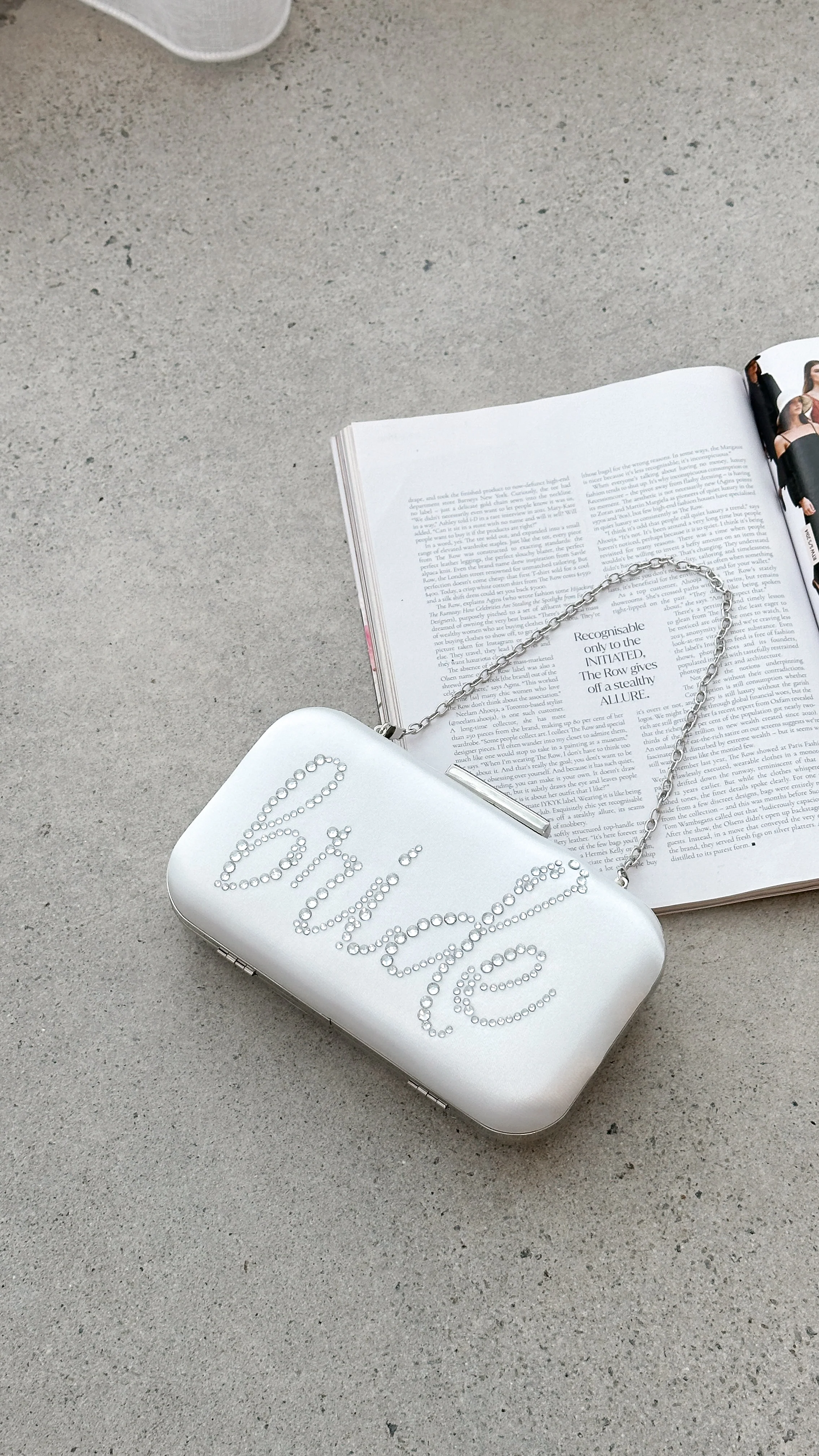 Bride To Be Satin Clutch - Silver