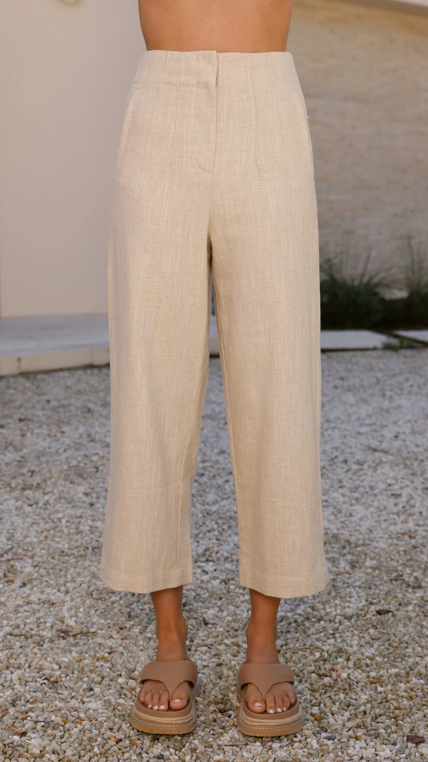 Cammie Capri Pants - Oat