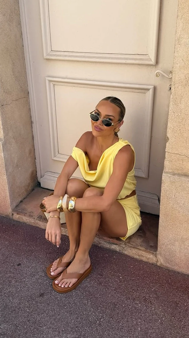 Charla Mini Skort - Yellow