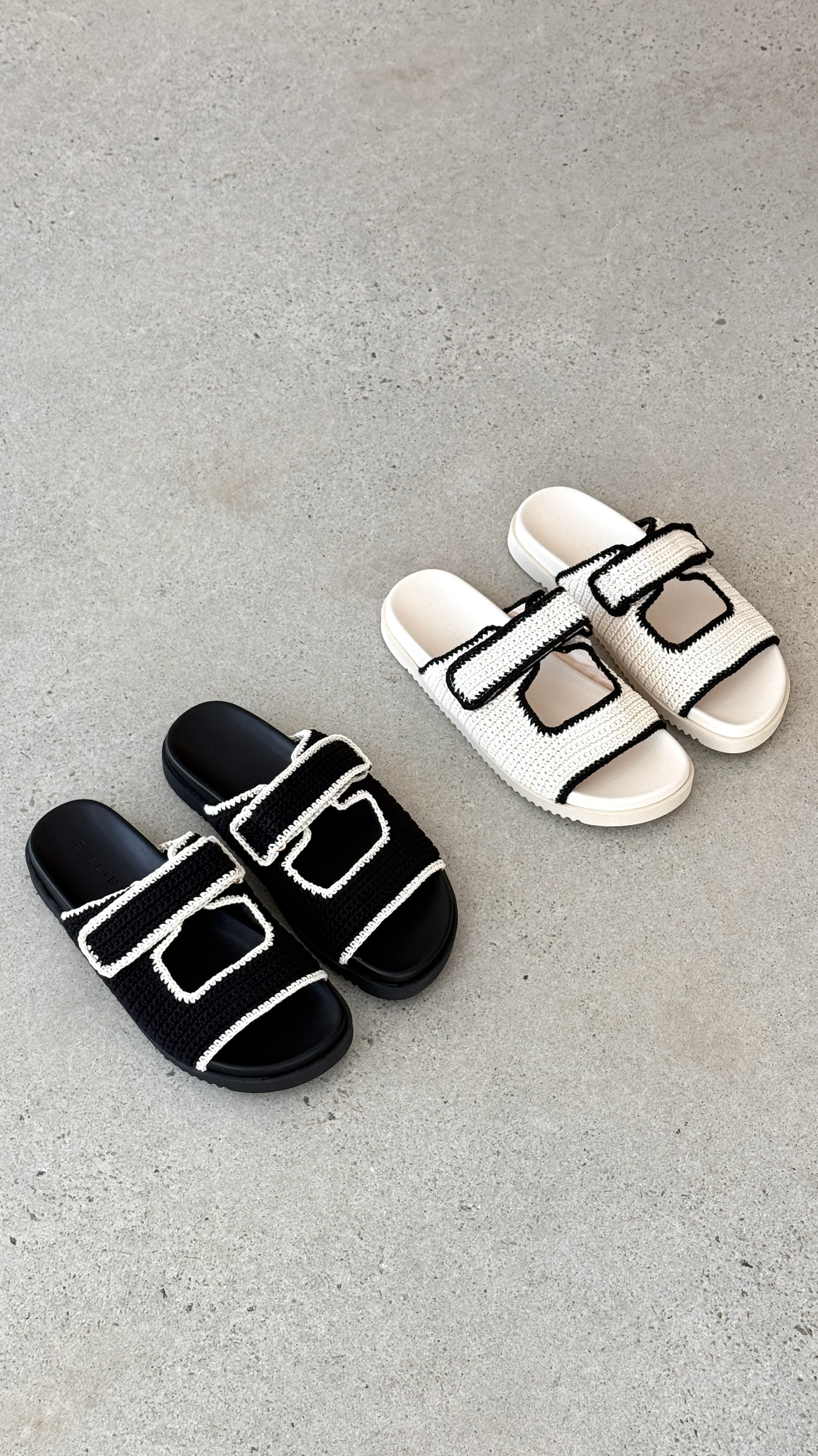 Abbot Sandals - Black / White Contrast