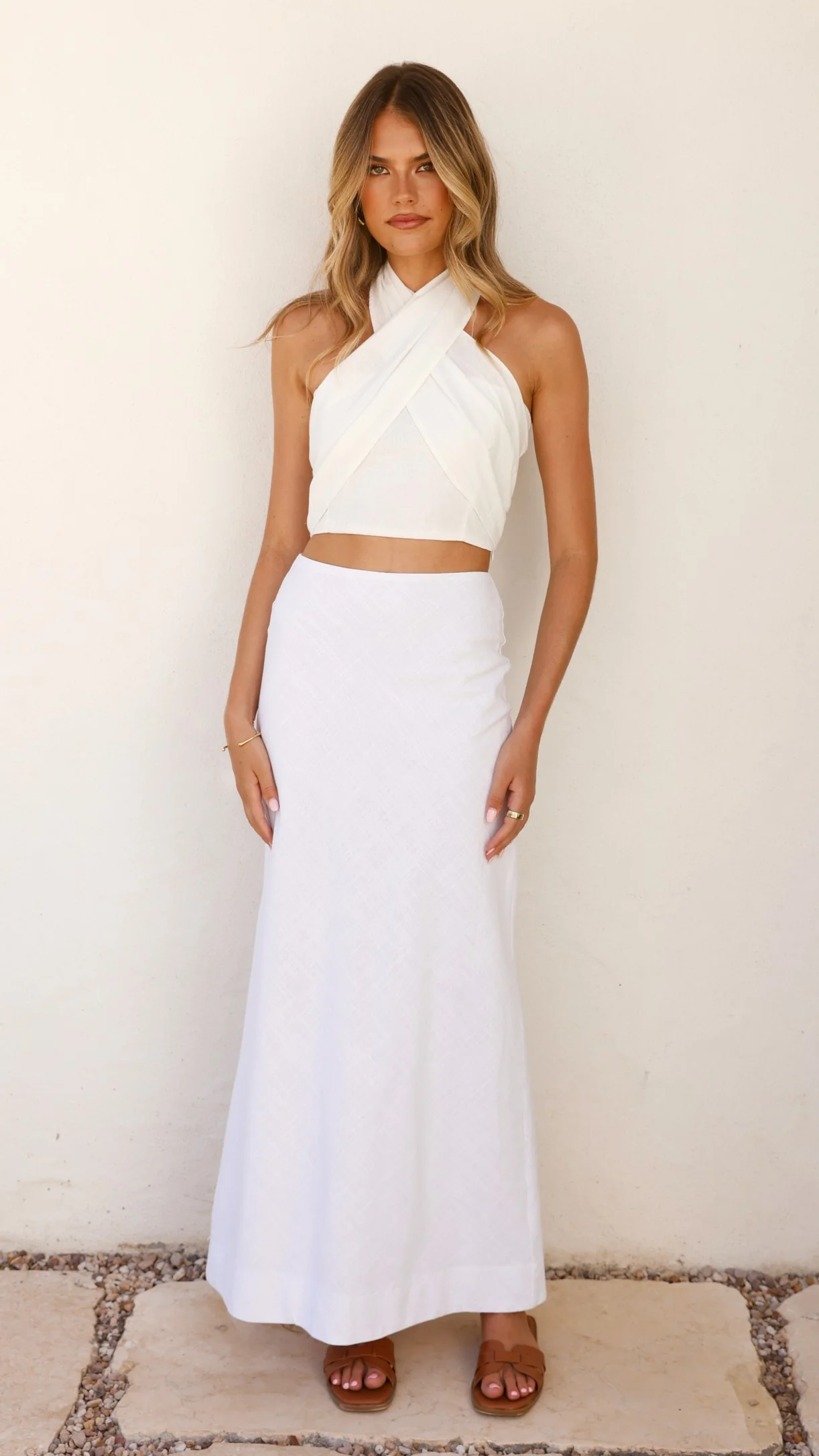 Jayme Midi Skirt - White