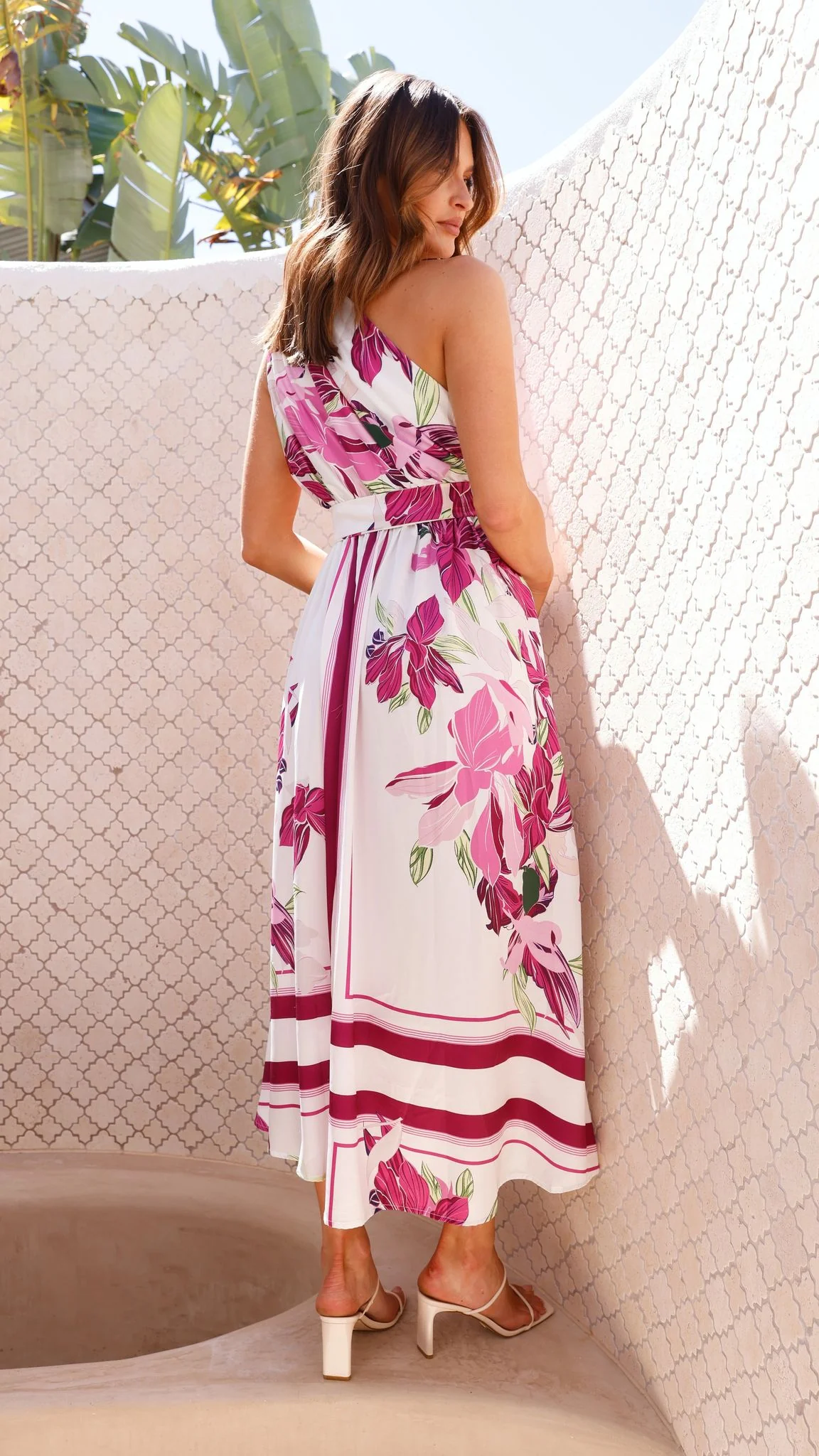 Hadas Maxi Dress - Pink / White Floral