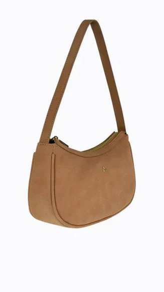 Dixiee Shoulder Bag - Tan Suede