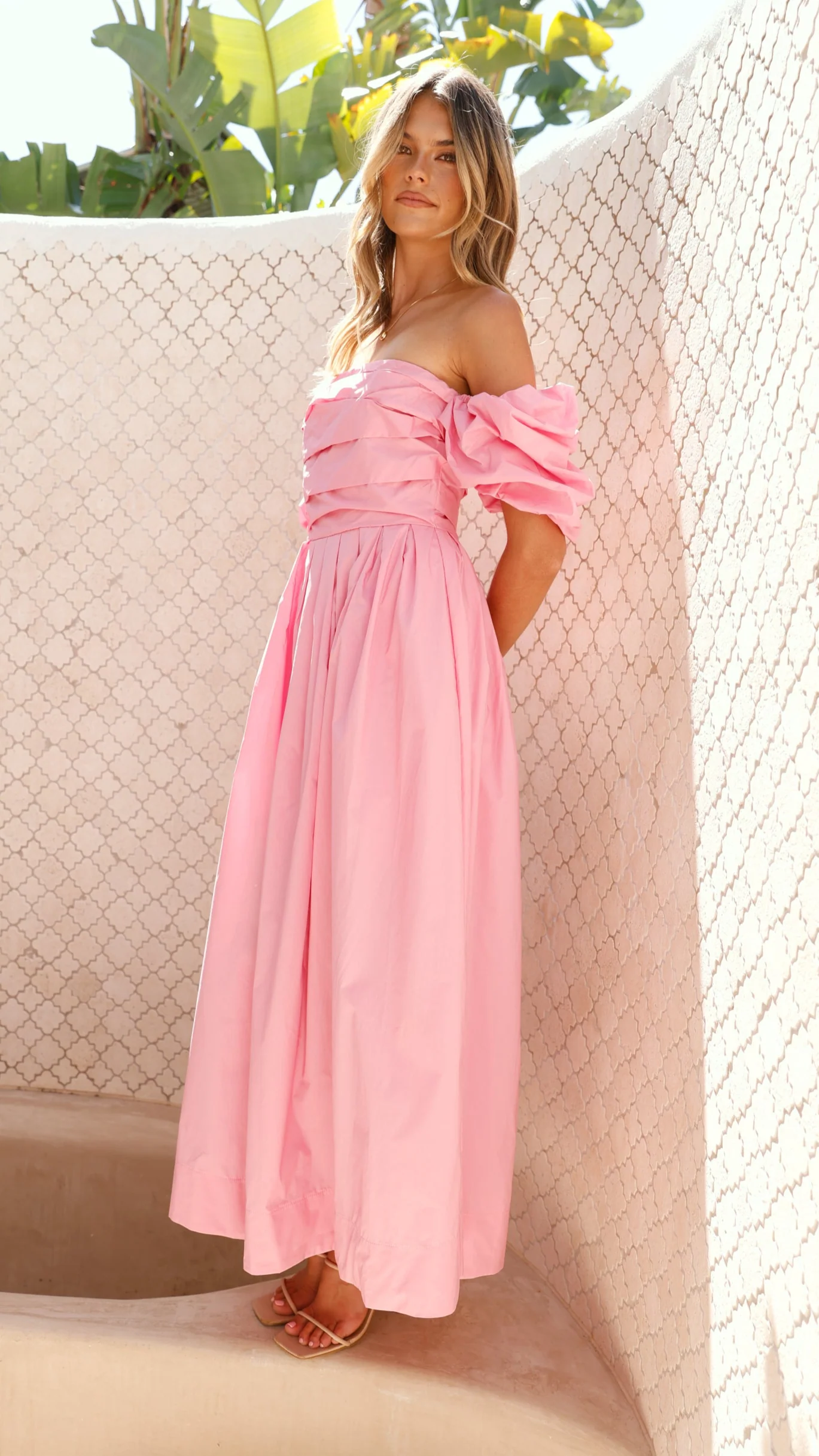 Caelius Midi Dress - Pink