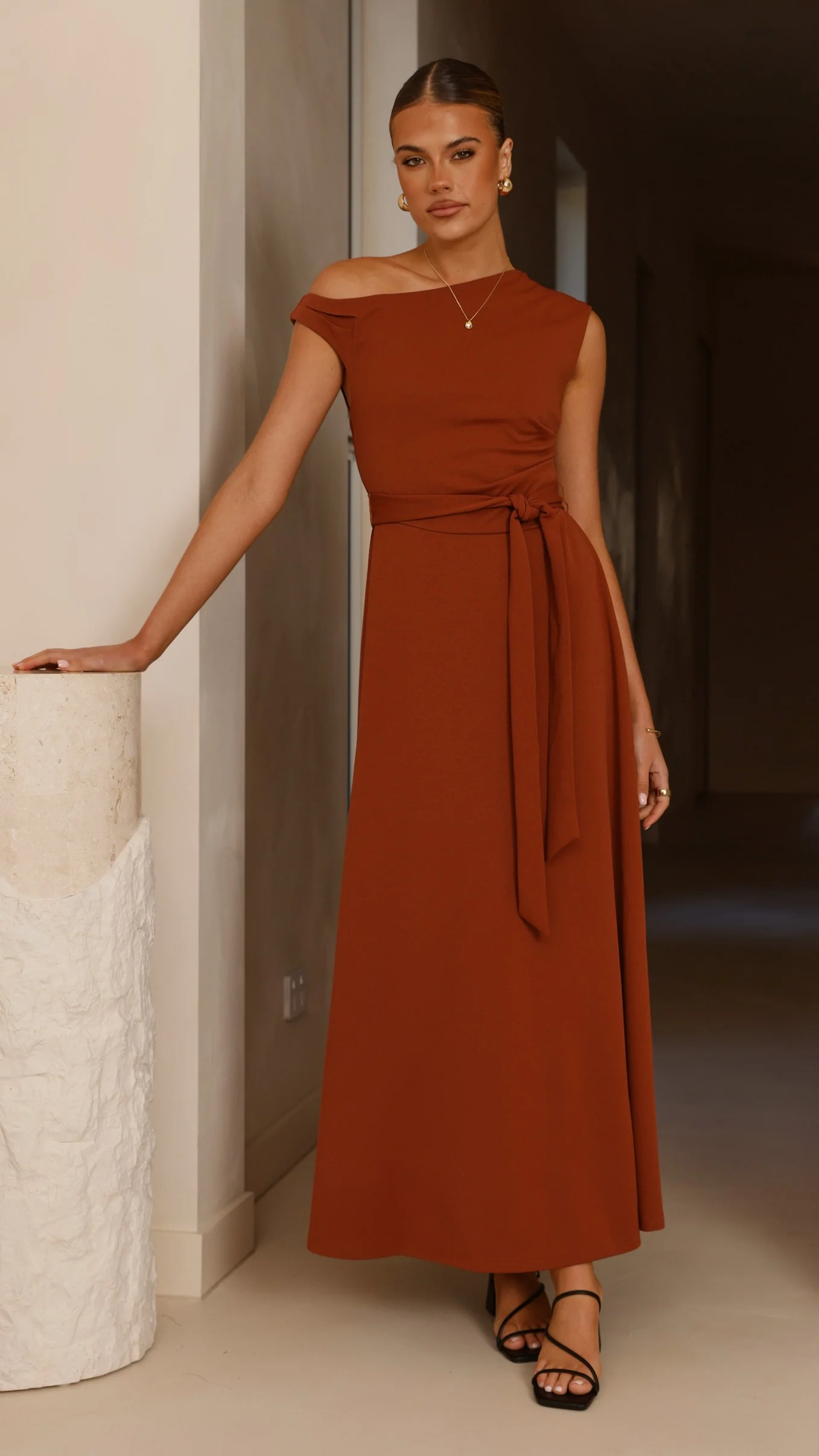 Gemma Maxi Dress - Brown