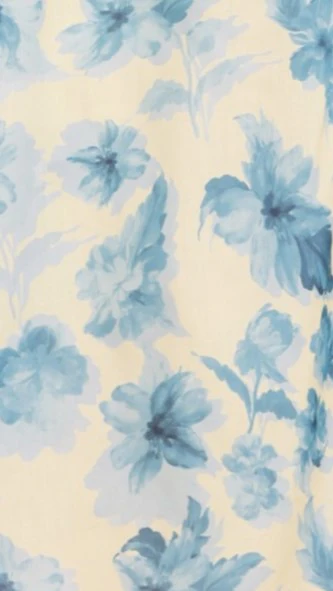 Bryony Halter Neck Maxi Dress - Yellow/Blue Floral