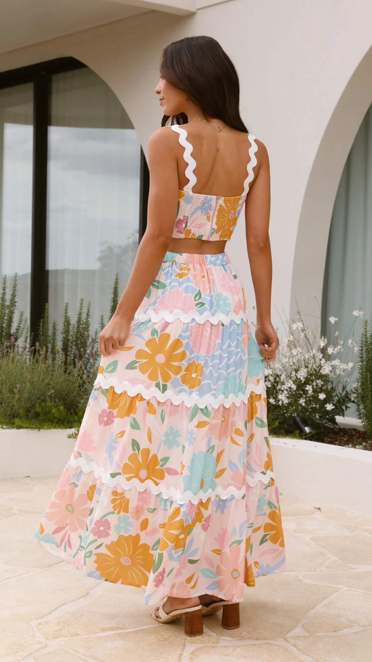 Kalona Maxi Skirt - Blush Petal