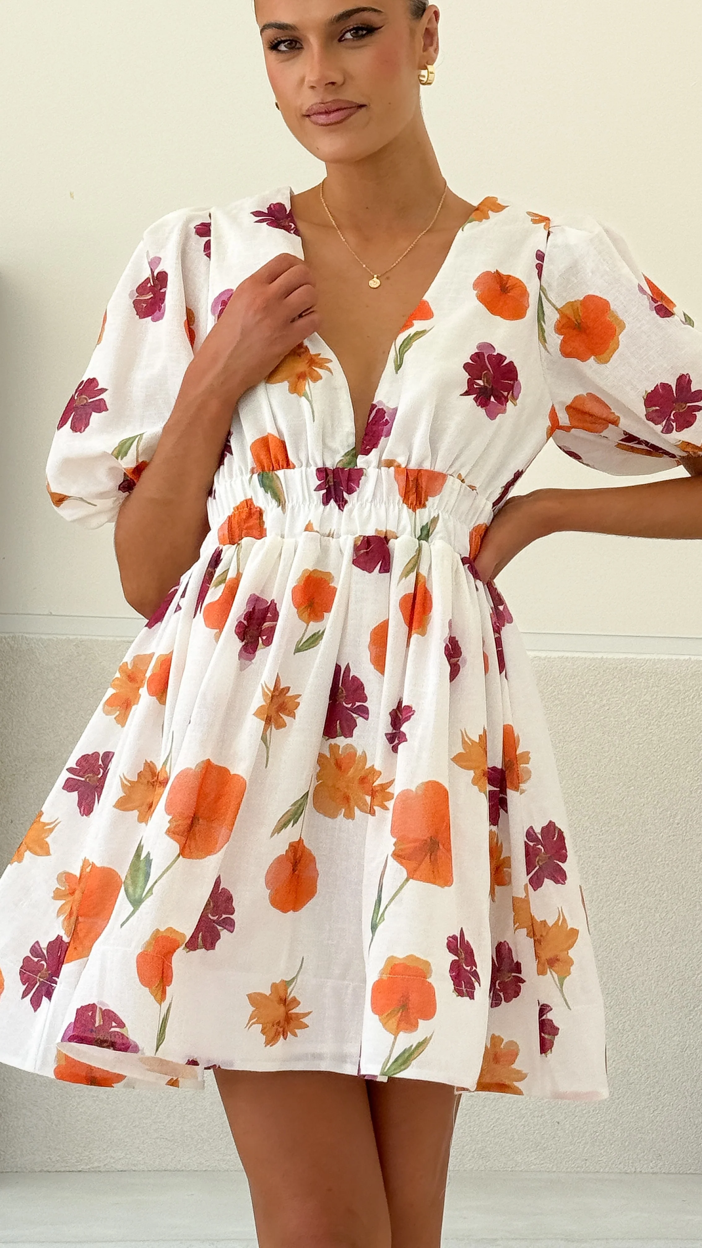 Erin Mini Dress - Springtime Print