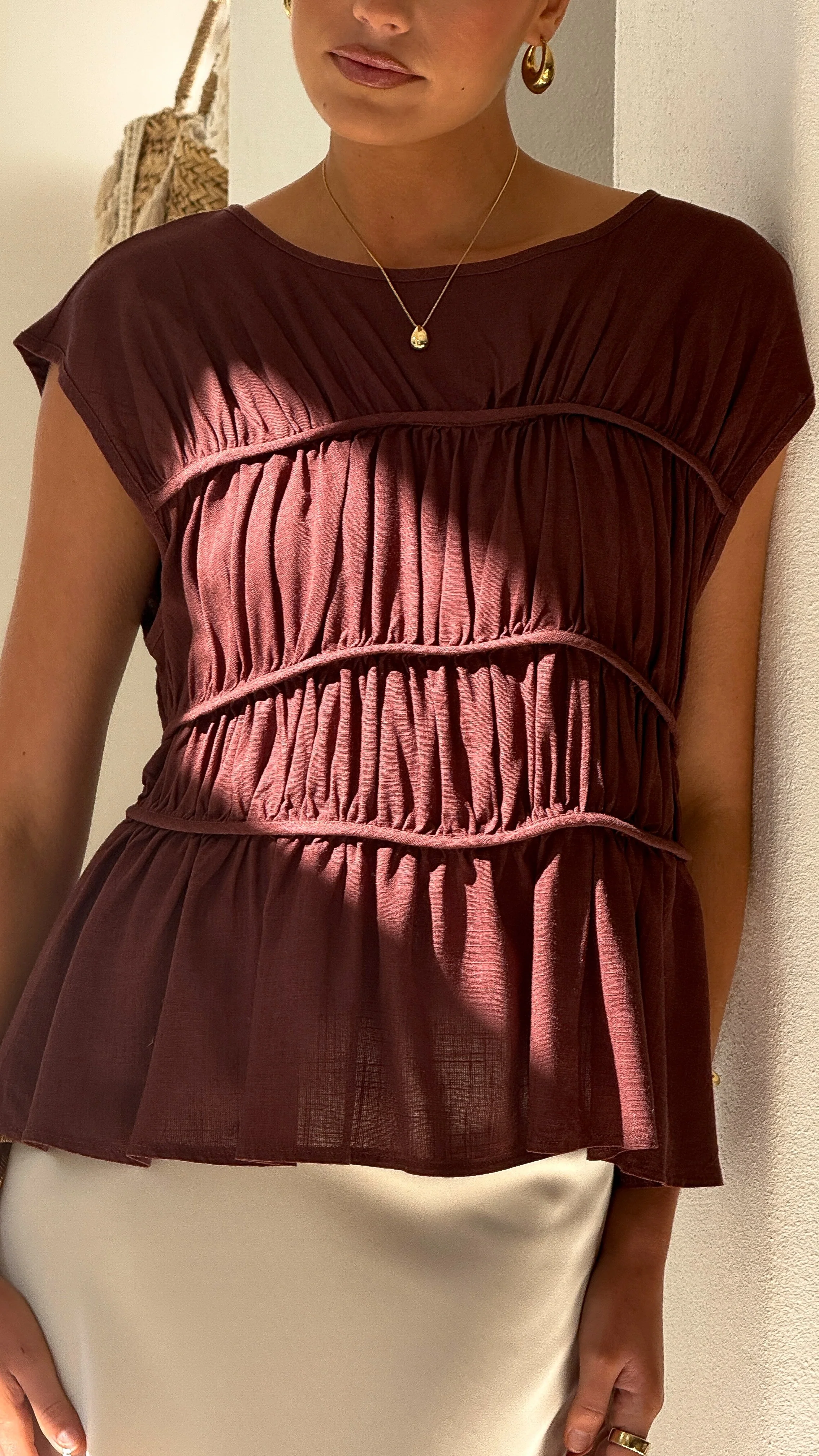 Evelyn Top - Chocolate